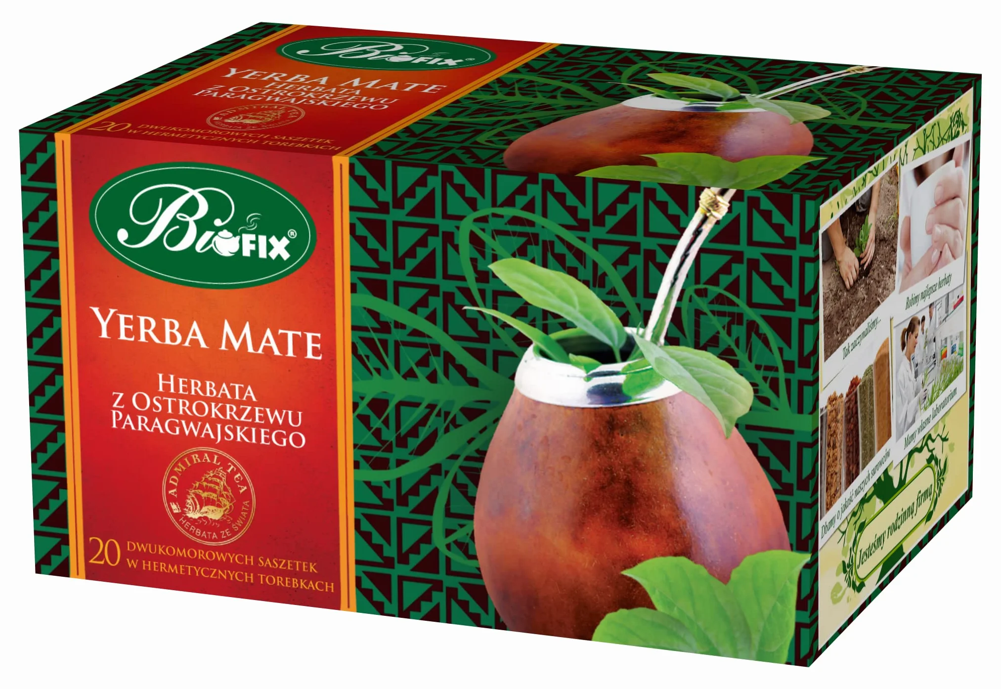 Bifix Yerba Mate Herbata, Ostrokrzew Paragwajski, 20 sztuk