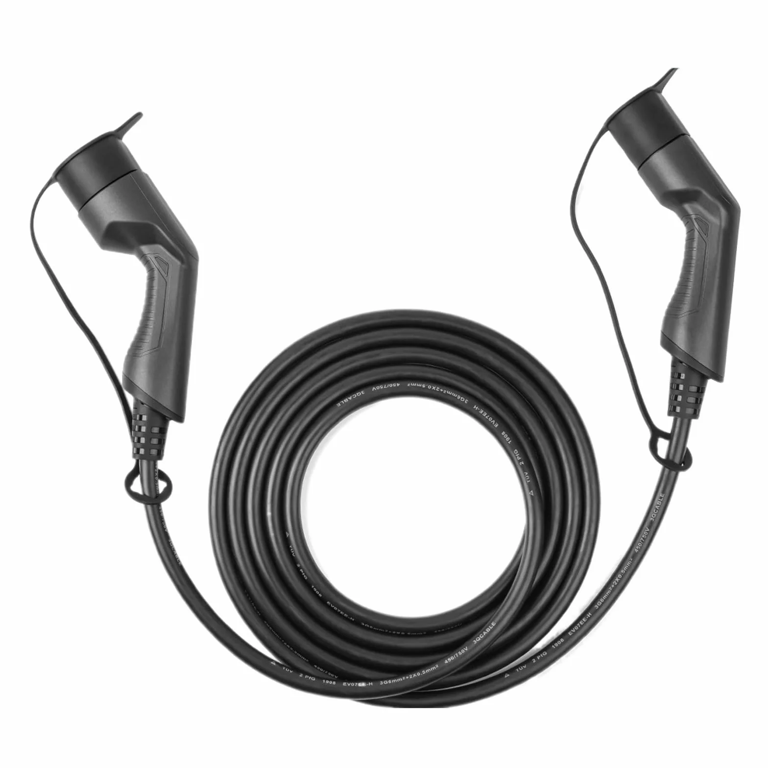 Kabel Ładujący EV 32A 7,2KW Do Stacji Ładowania Samochodu Elektrycznego EVSE Przewód Typu 2 Wtyk Żeński Na Męski 5M Bezpieczne łAdowanie