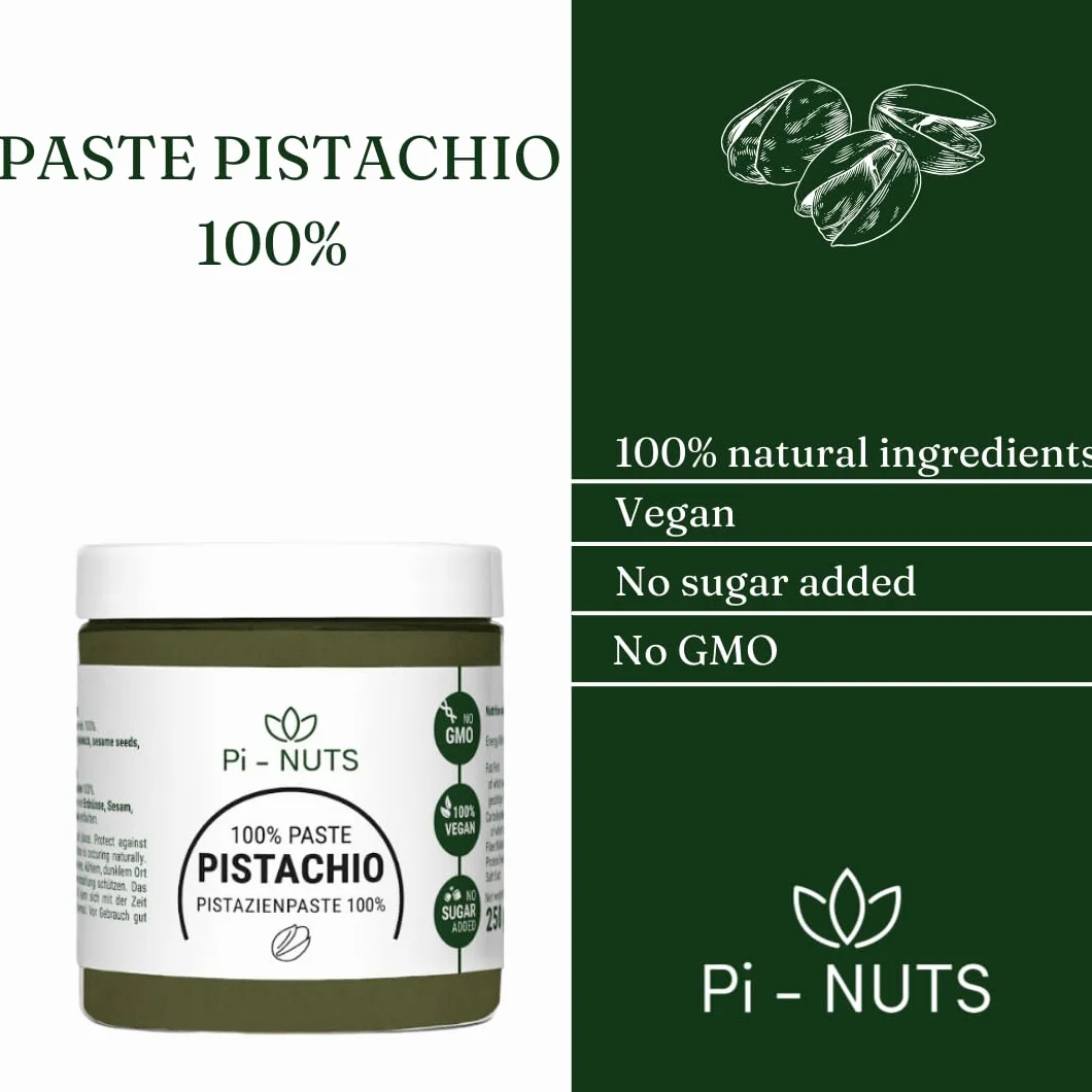 Pi-nuts Pasta pistacjowa krem z pistacji 100% 250g