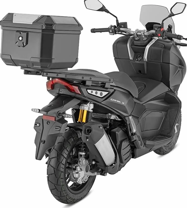 Generico Walizka czarna, 38 litrów, obudowa na motocykl skuter, kompatybilny z GIVI PŁYTY I UCHWYTY MONOLOCK B38 N