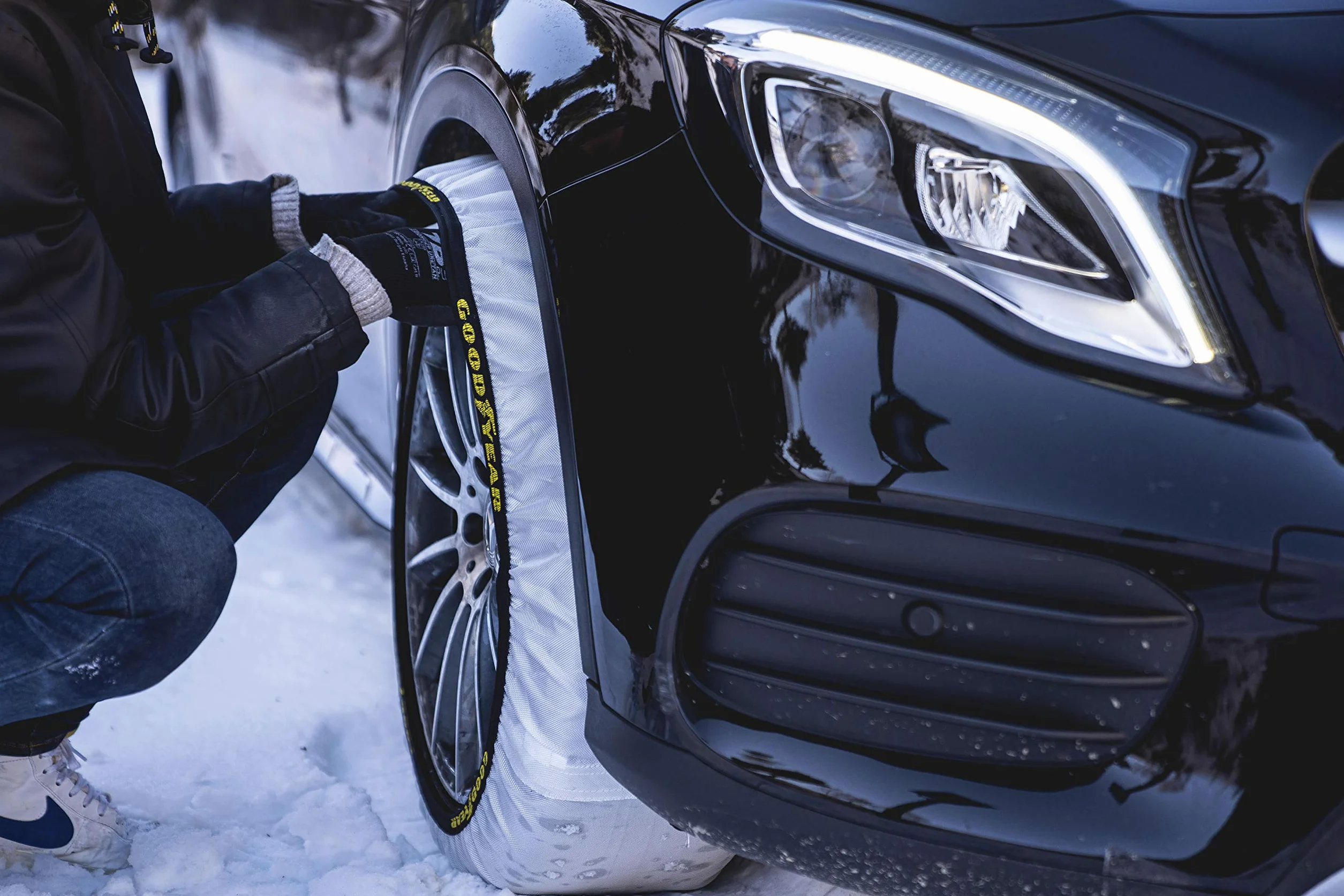 Goodyear Zestaw 2 tekstylnych łańcuchów śniegowych do samochodów Ultra GRIP Rozmiar XXL