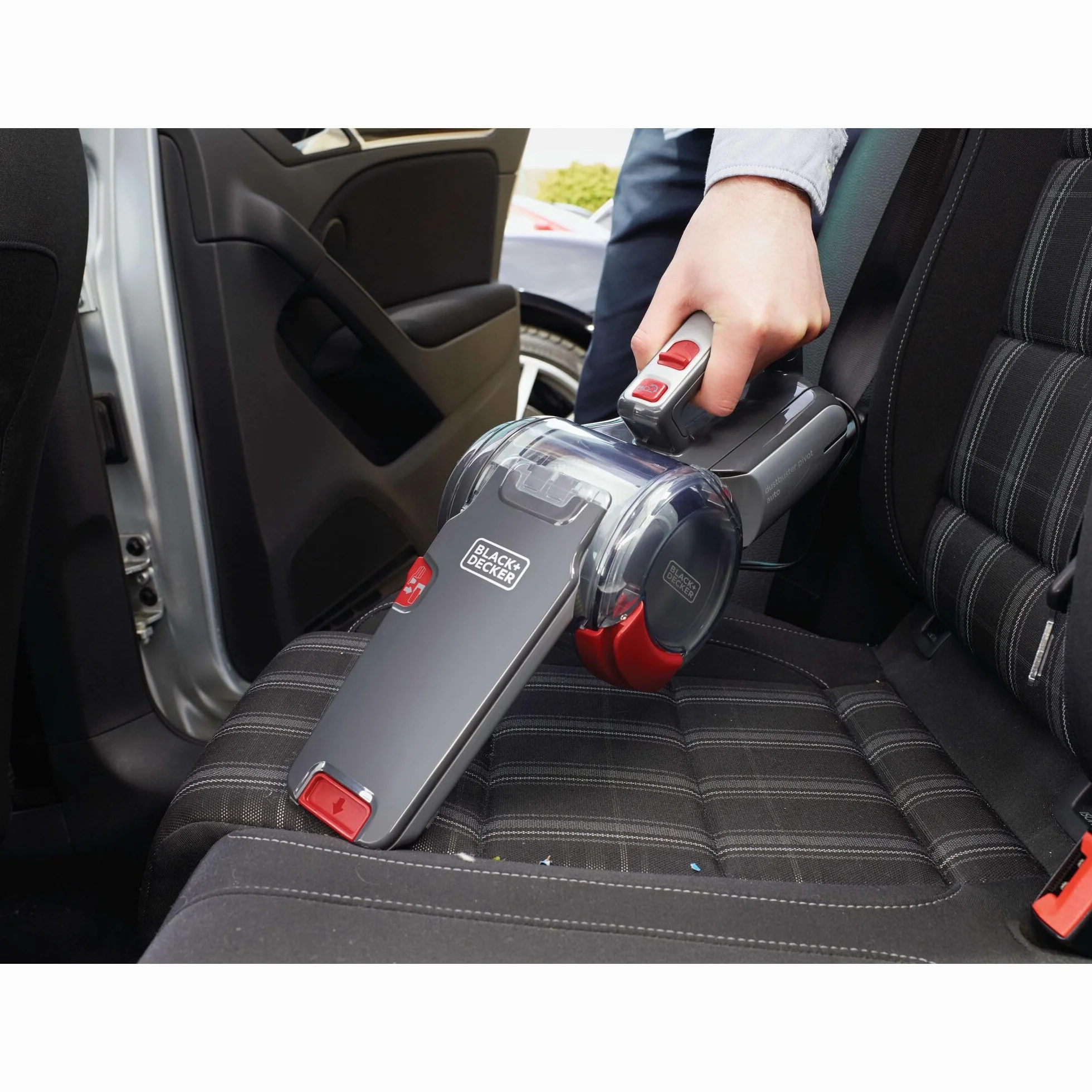 Black & Decker, Odkurzacz samochodowy 12V Pivot, akcesoria, torba, PV1200AV-XJ
