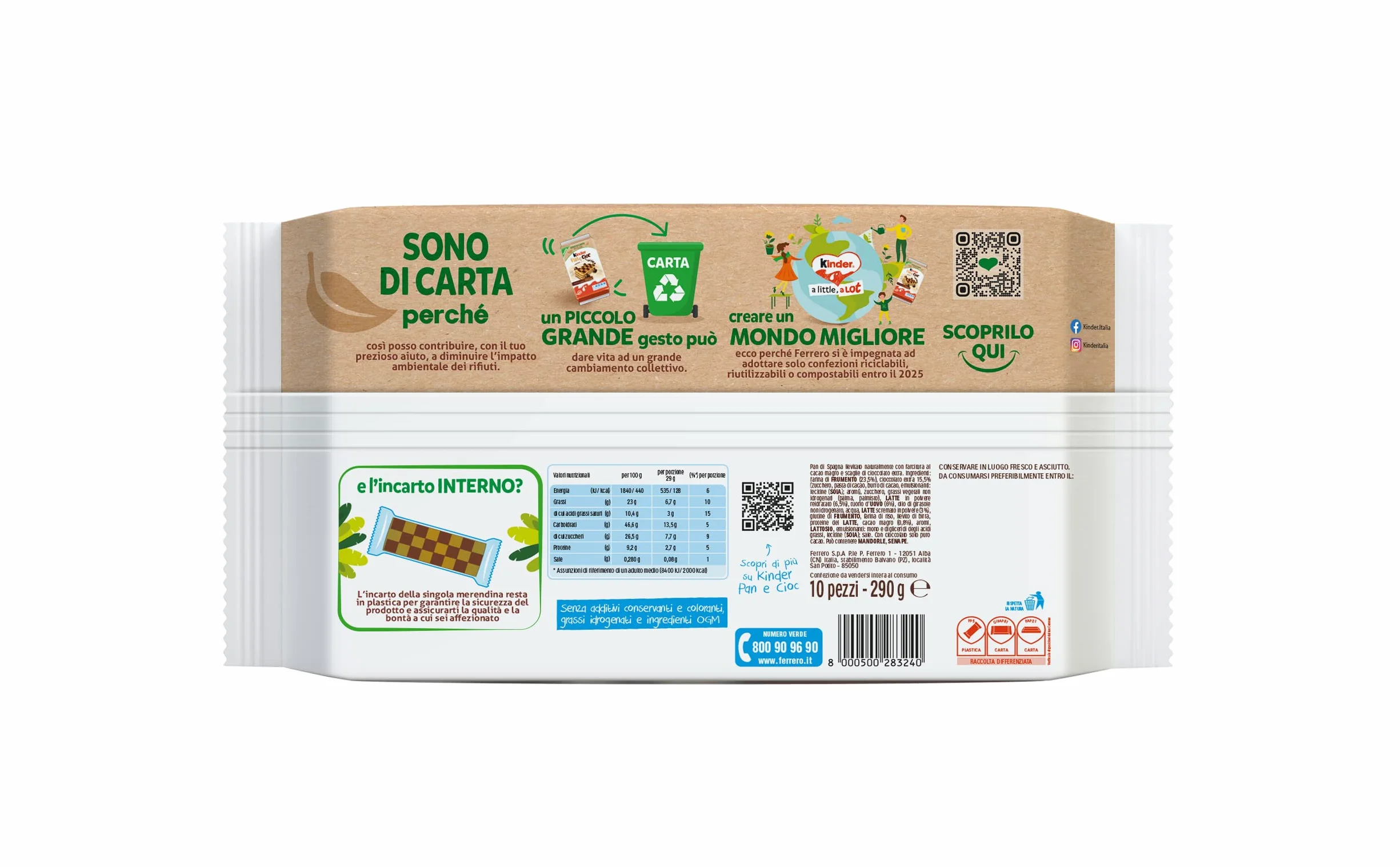 Kinder Pan e Cioc włoskie biszkopty włoskie kanapki Ferrero dla dzieci