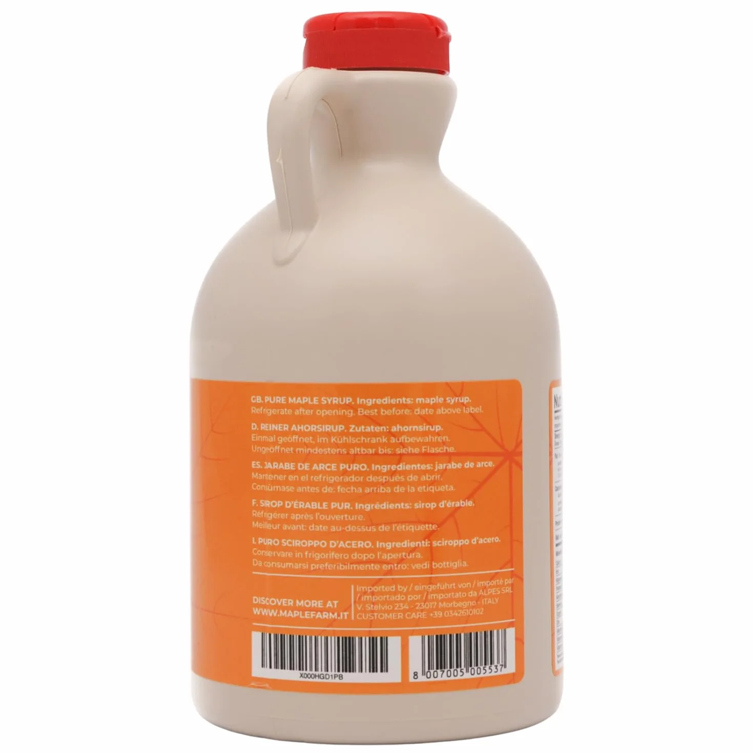 MapleFarm Czysty syrop klonowy Klasa A Dark Robust taste Dzbanek 1 L