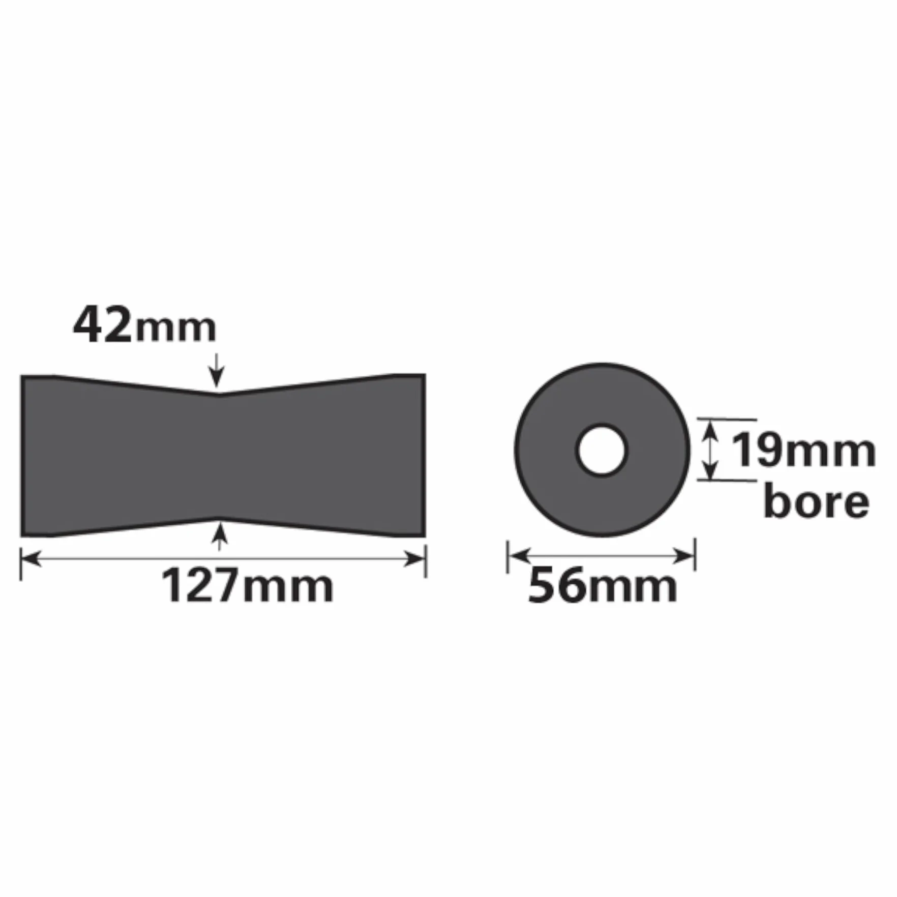 AB Tools Bote/Bote/Jetski Tráiler Quilla V Roller & Soporte 19mm Eje UBR19 UBR21