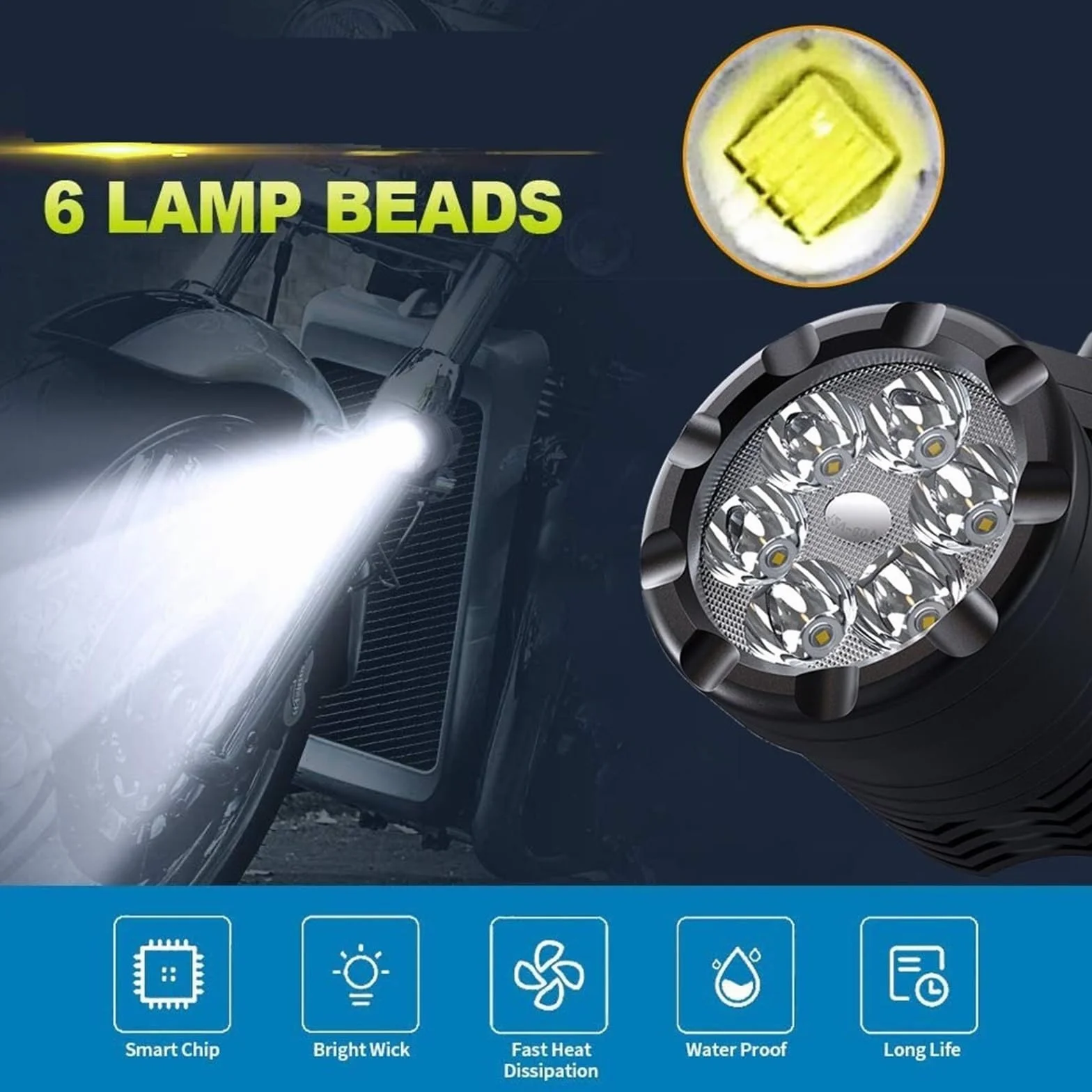 lampą halogenową 60W Reflektory Led Do Motocykla Uniwersalny Moto Spotlight Z Przełącznikiem Pasuje BMW R1200GS ADV F800GS F650 K1200S(2PCS 60W-switch)