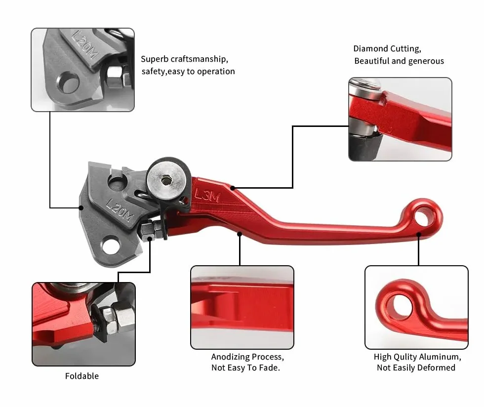 Generic dźwignia sprzęgła hamulca Dla Honda Crf300l Dla Rally Crf 300l 2021 2022 2023 2024 CNC Dirt Bike Pivot składane dźwignie hamulca sprzęgła rączki kierownicy