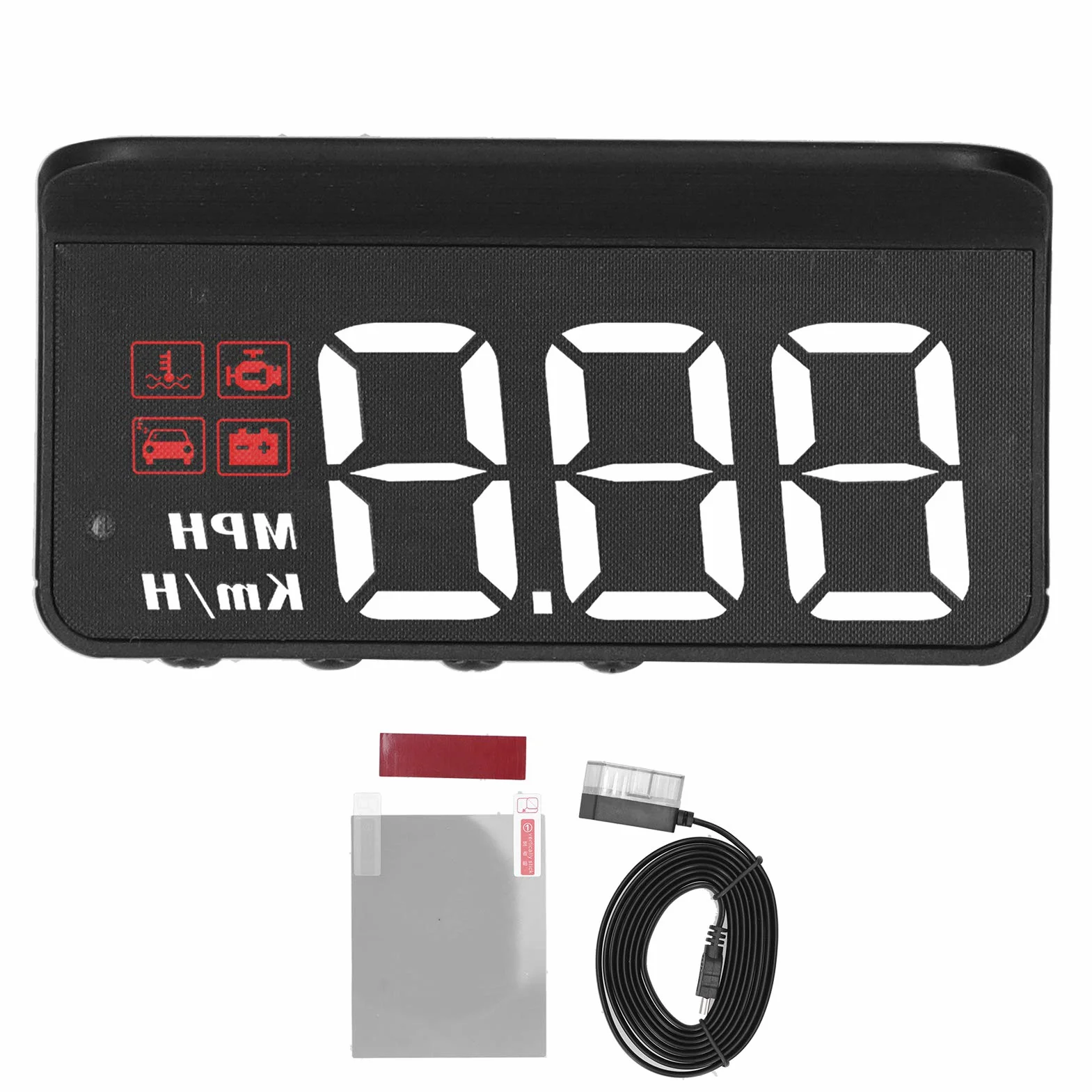 Samochód HUD, OBD2 HUD Wyświetlacz Przedniej Szyby Projektor Wielofunkcyjny Wskaźnik Alarm Przypomnienie o Zmęczeniu
