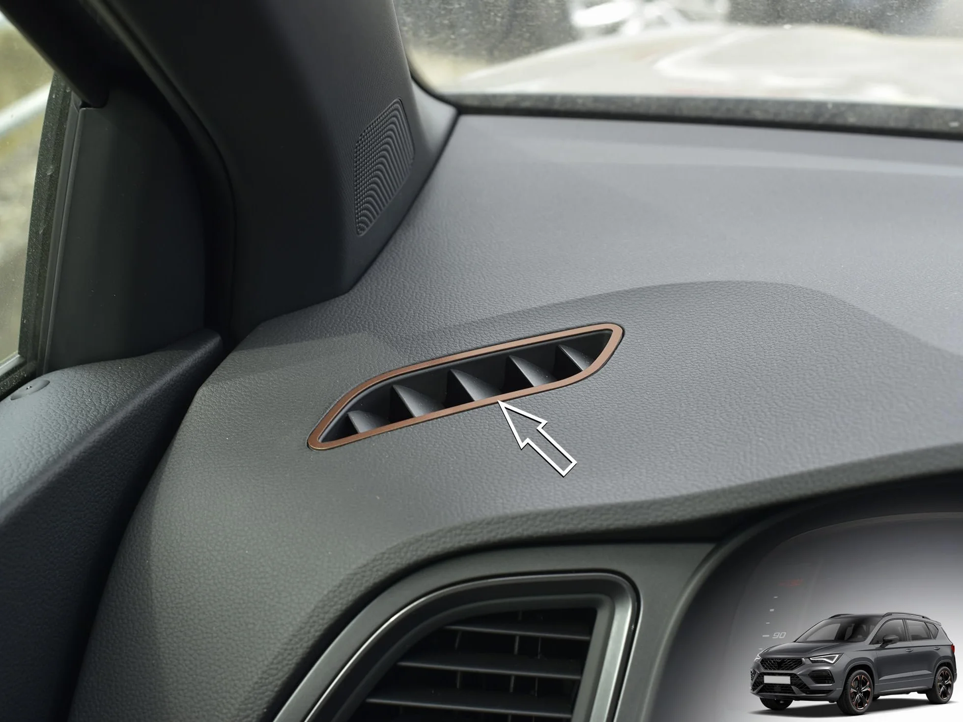 Stalowa osłona na Cupra.Ateca | Kolor w stylu COPPER - Dysze Decor | 2 szt. Inox 4Drive DSG V VZ Tribe Limited Edition Ateca akcesoria tuningowe