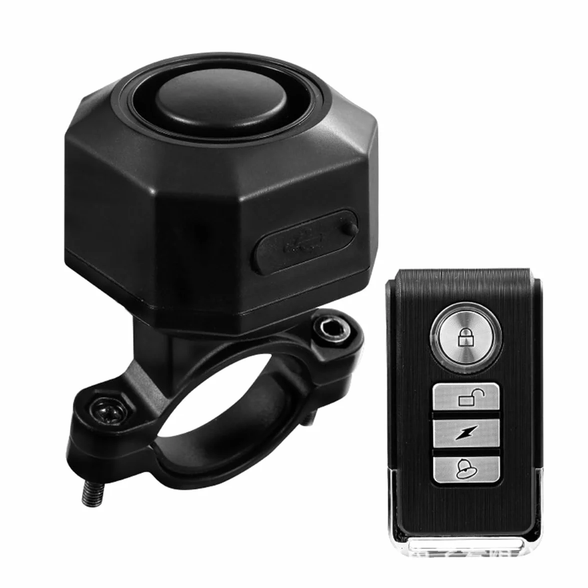 WANGCL Alarm rowerowy z pilotem USB, ładowalny, bezprzewodowy, antykradzieżowy alarm wibracyjny o głośności 110 db do motocykla, skutera inwalidzkiego, przyczepy kempingowej