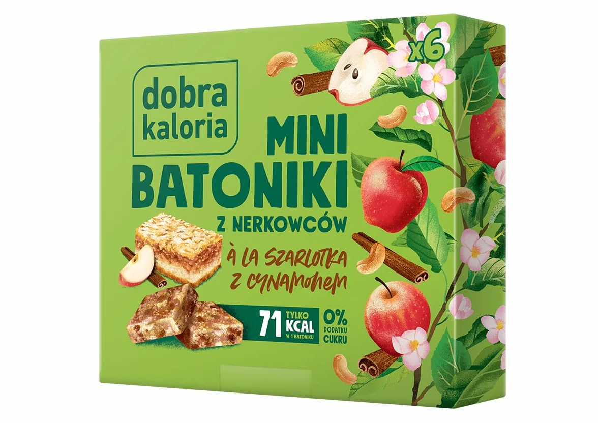 Dobra Kaloria Mini BATONIKI SZARLOTKA CYNAMON 102g
