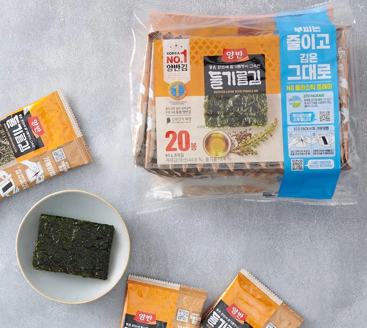 Dongwon Yangban Perilla Oil Seaweed Nori Snack 4g 20 Pack