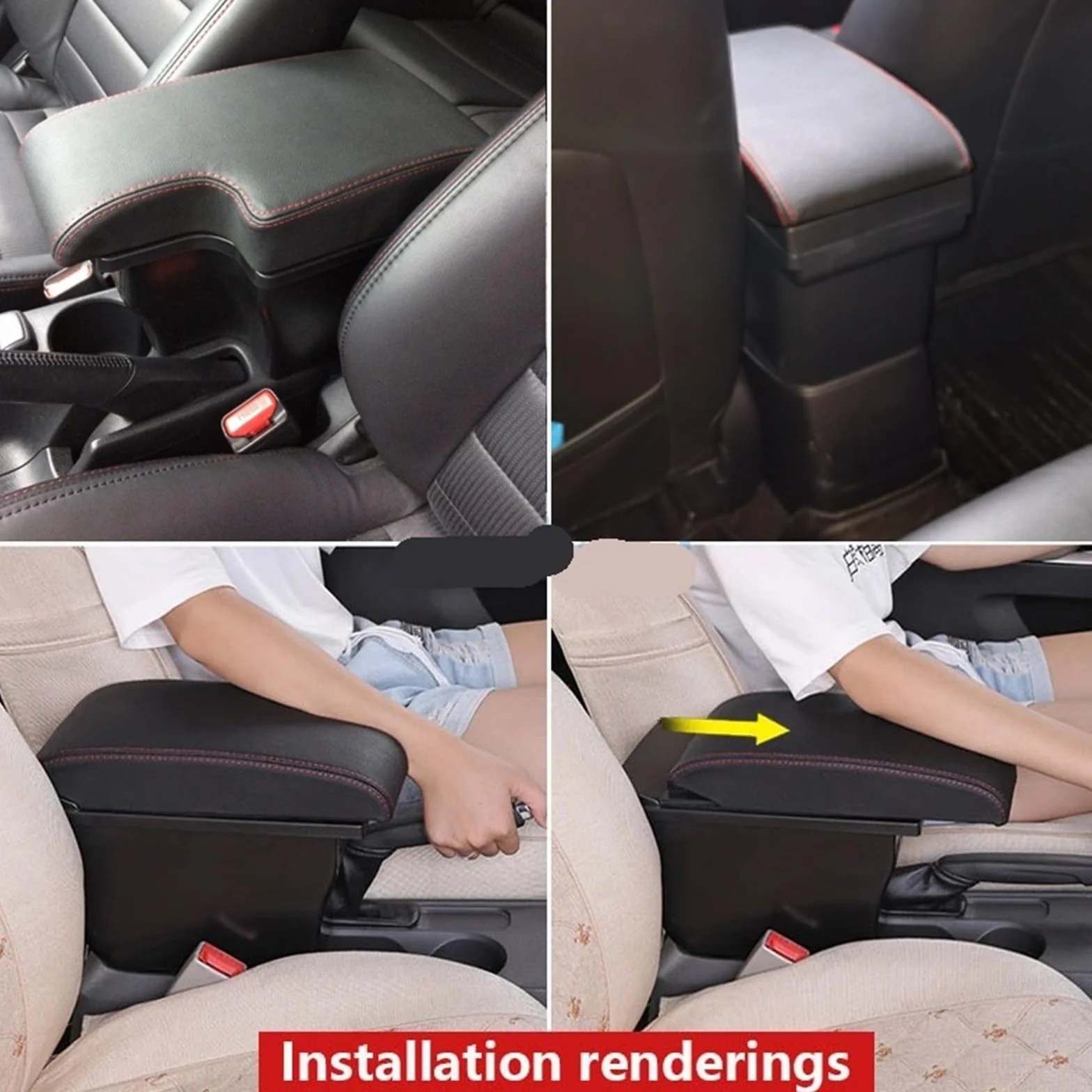 Armsteun Richter Bush Pasuje do Mazda CX-3 Mazda 2 Podłokietnik Box Retrofit Car Podłokietnik Schowek Akcesoria samochodowe Ładowanie USB(B2genuine leather)