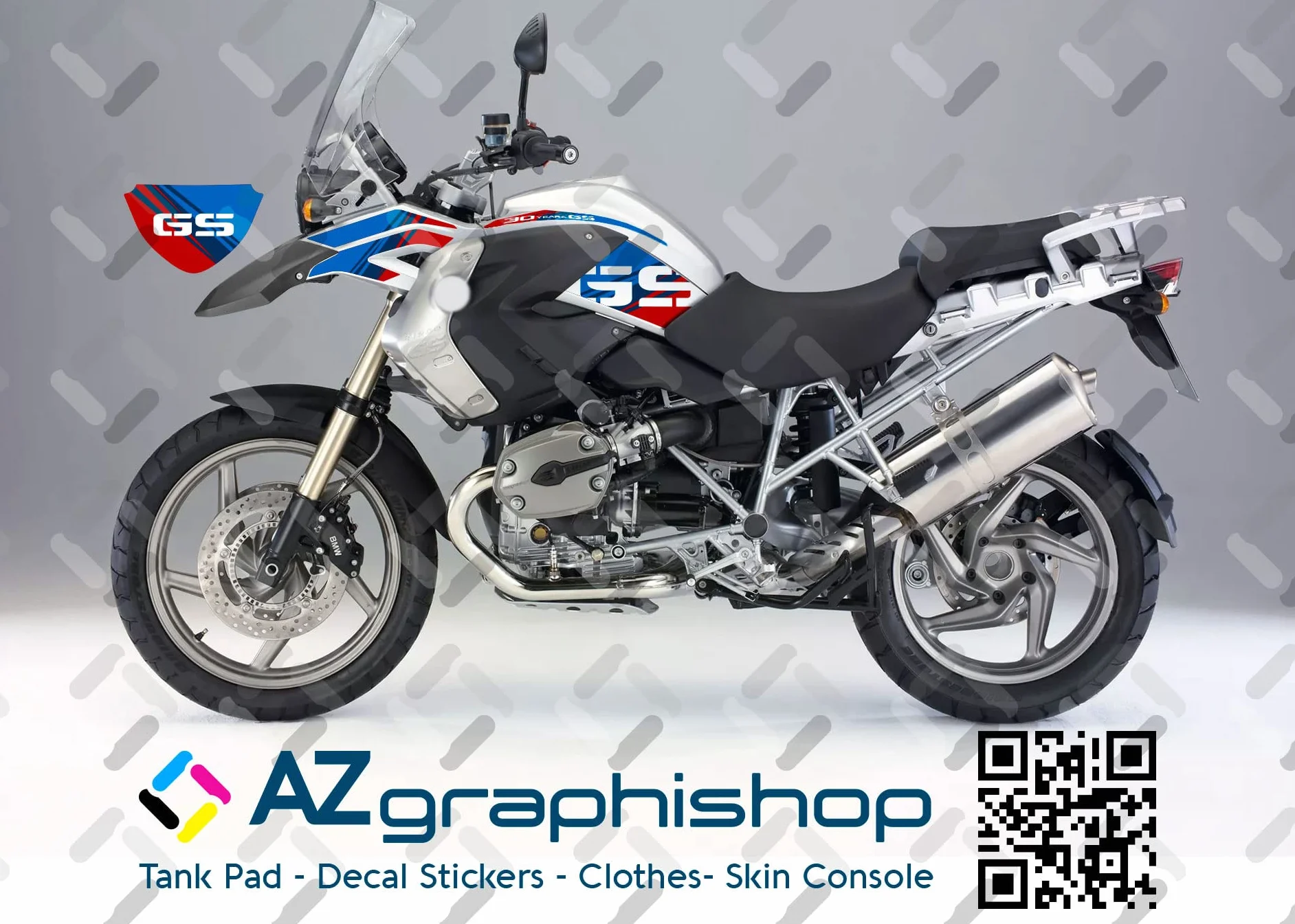 Zgodne Zestawy Naklejki Dla BMW R 1200 GS 2008-2012 30th Anniversary Style AD-30THA-STD (Motorsport)