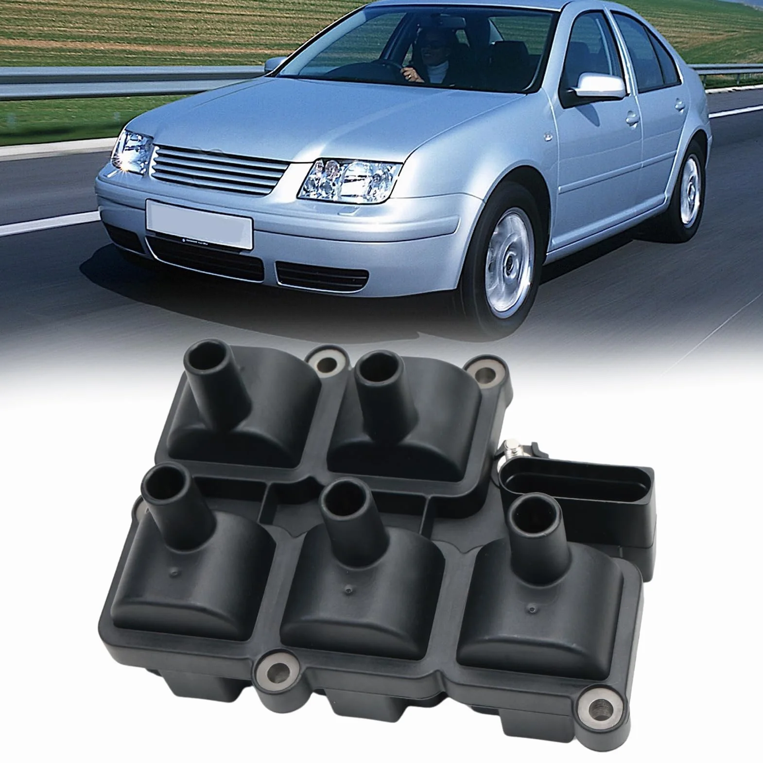 071905106 Cewka zapłonowa do VW Golf 4 Bora 2.3 V5 Passat B5 2.3 VR5 V5 Seat Toledo 2 silnik cewka zapłonowa Golf IV Toledo II 0986221017 0040100037