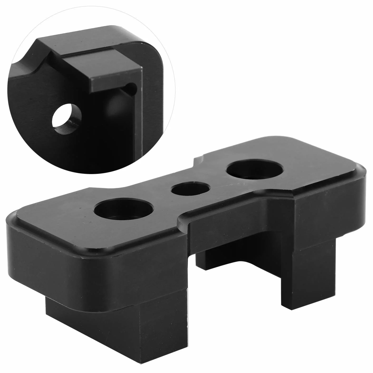 Mocowanie skrzyni biegów wkładka kęs aluminiowy uchwyt do transmisji pasuje do A4/S4/RS4/A5/S5/RS5/Q5/SQ5 stop aluminium czarny 9,9 cm,Automatyczna skrzynia biegów i akcesoria