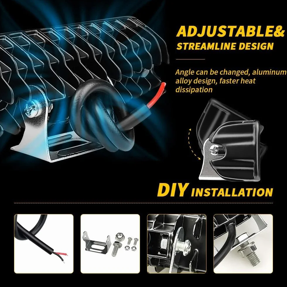 Willpower 4 reflektory robocze LED, 6 cali, 18 W, reflektor LED, 12 V, do samochodów, koparek, przyczep, traktorów, ciężarówek, SUV-ów, offroadów