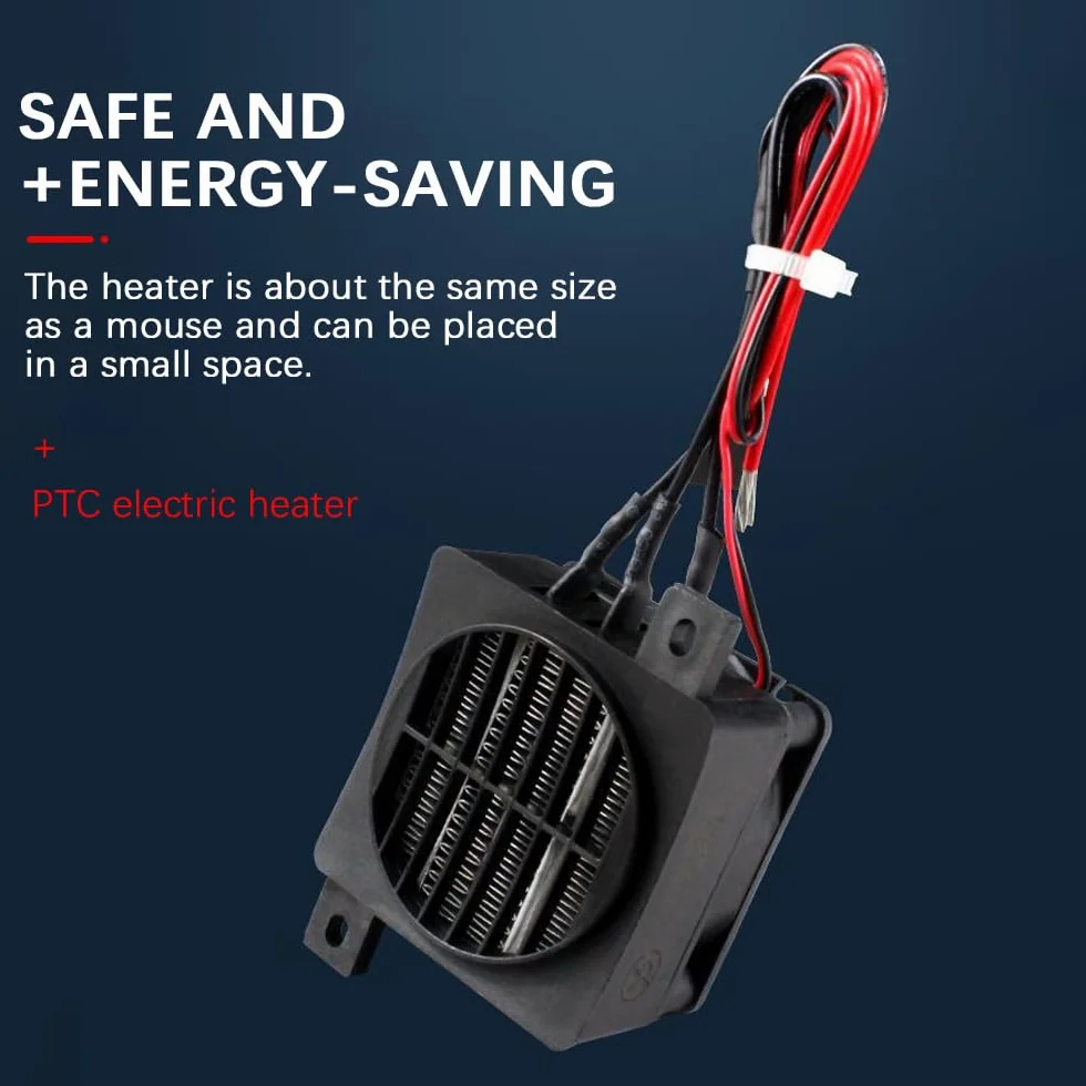 Grzejnik wentylatorowy, element grzewczy 12 V, elektryczny grzejnik PTC, energooszczędny samochodowy wentylator grzewczy o stałej temperaturze powietrza, do kampera, pokoju (100 W)