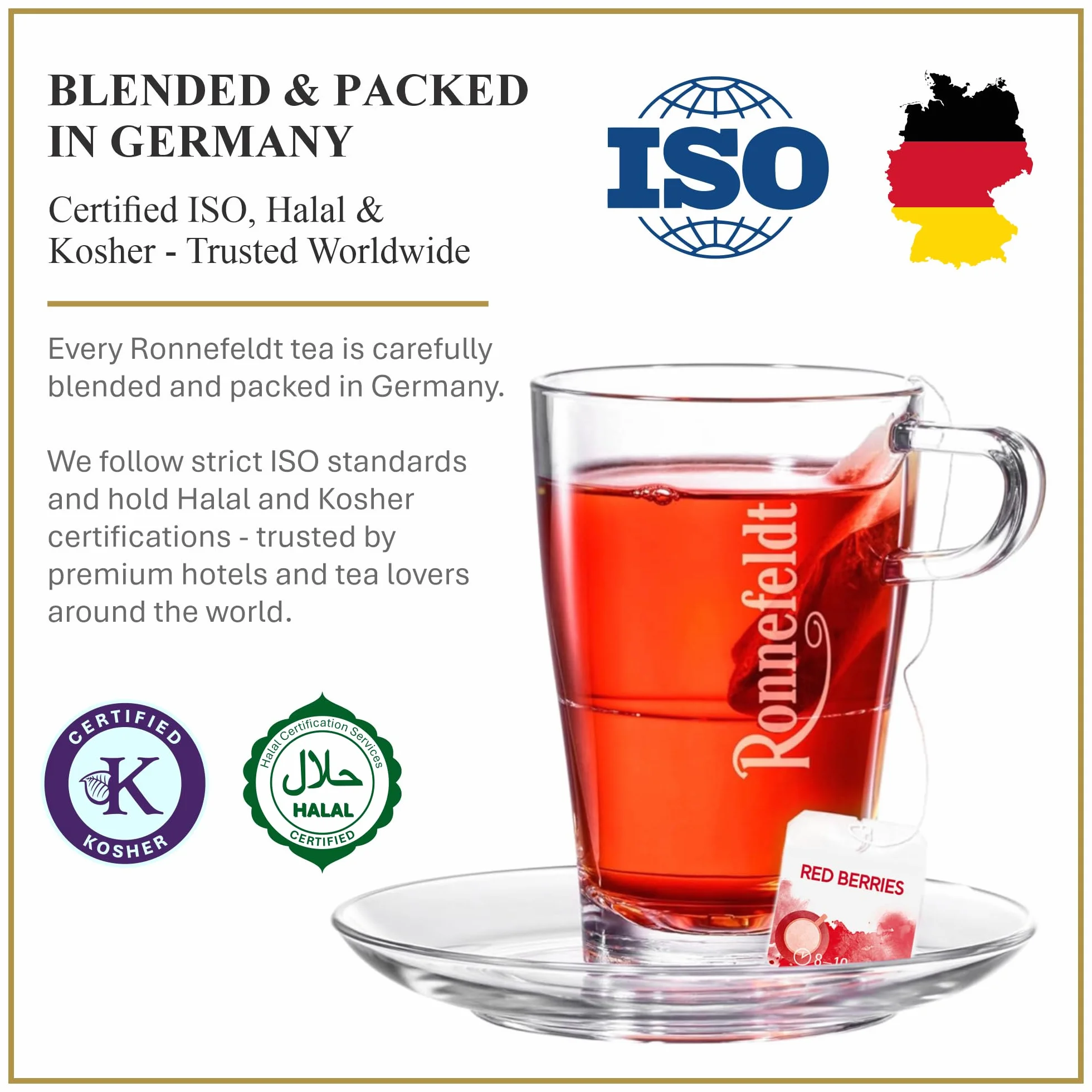 Ronnefeldt Teavelope "Red Berries" – herbata owocowa o smaku truskawkowo-malinowym, 25 torebek herbaty, 62,5 g