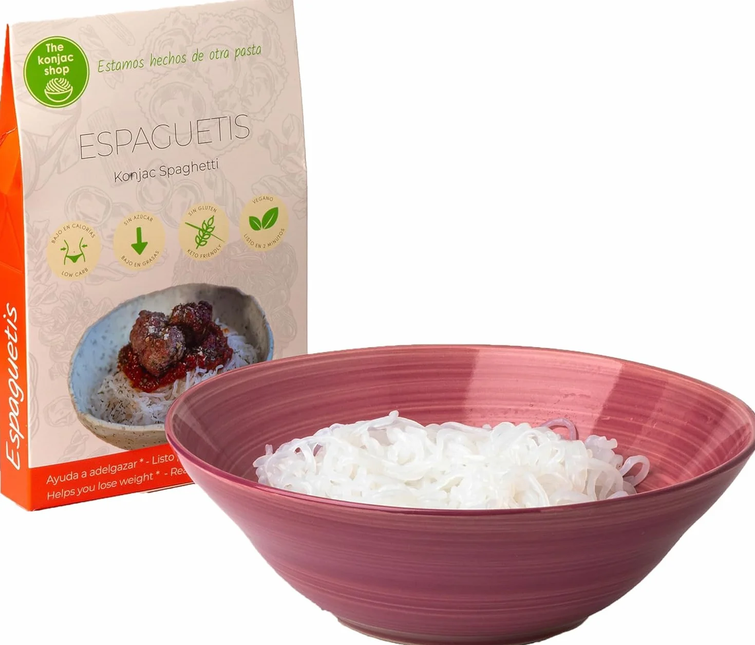 Makaron Shirataki Konjac Spaghetti 200g Bezglutenowy Wegański Opakowanie 5 sztuk