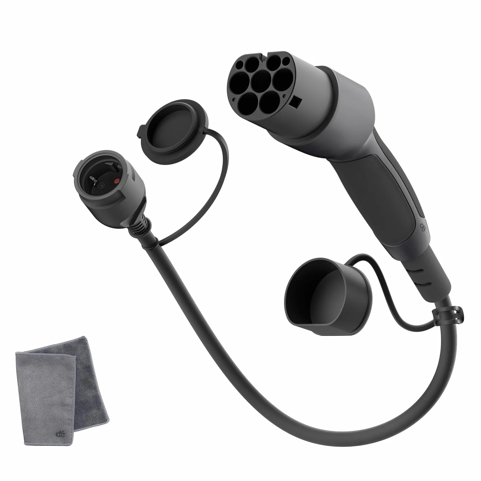 Adapter typu 2 na Schuko [0,6m 16A] do ładowania samochodów elektrycznych, AMI, e-rowerów, e-skuterów, e-motocykli na stacjach ładowania/skrzynkach ściennych | Nie dla V2L