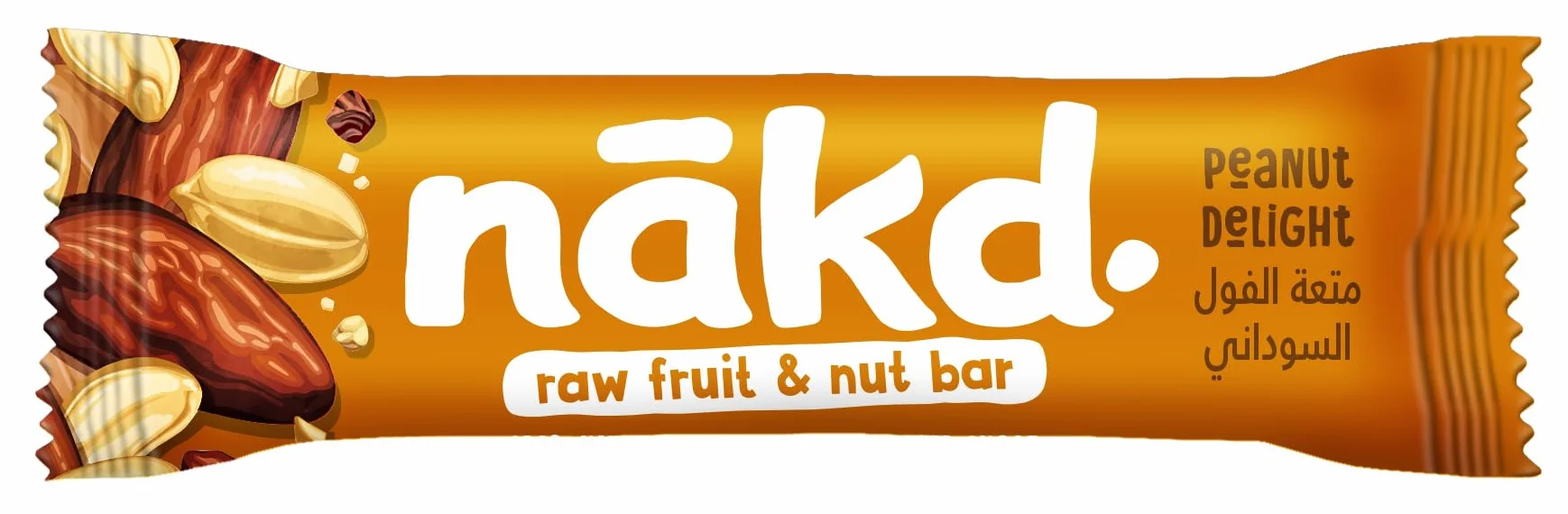 Peanut Delight naturalne batoniki owocowe i orzechowe, wegańskie batoniki – bez glutenu – naturalna przekąska, 35 g (18 w opakowaniu)