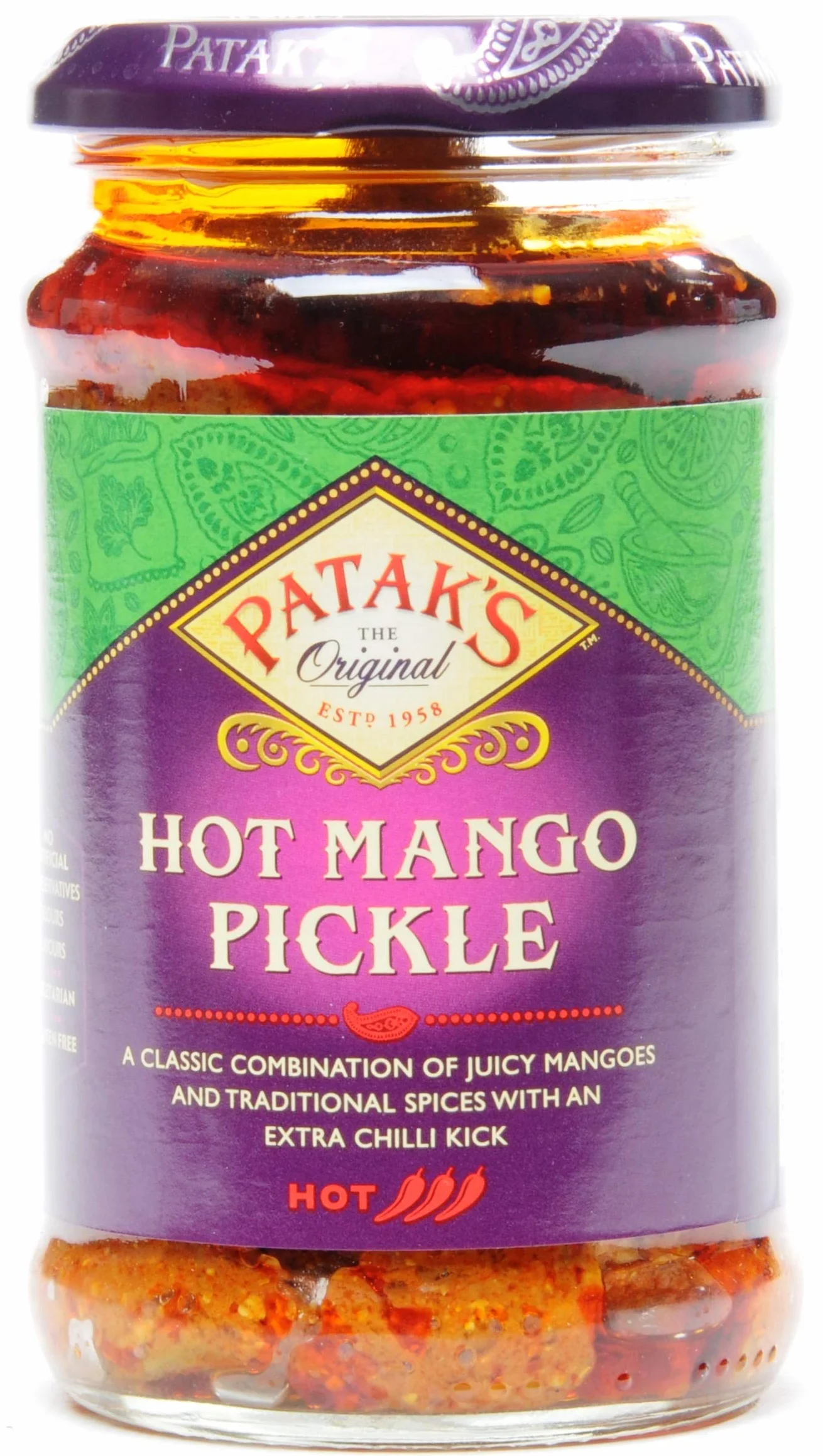 Pataks Hot Mango Chutney 2 x 283 g