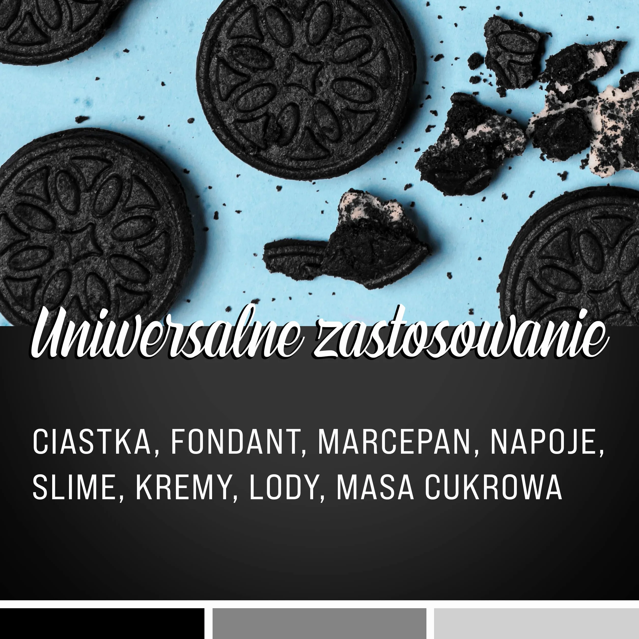 Barwnik spożywczy czarny 10ml Wysoce skoncentrowany płynny do barwienia napojów ciast