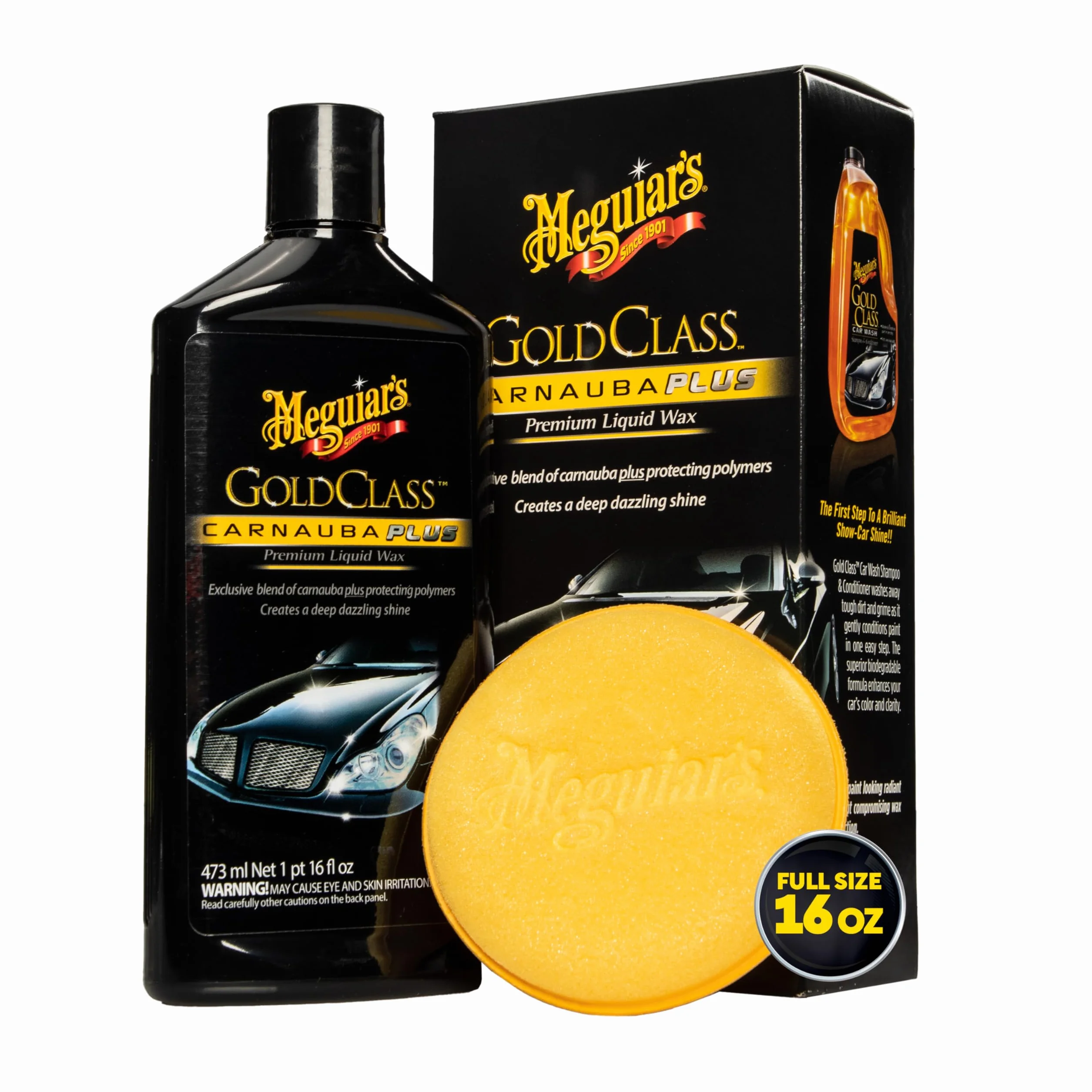 Meguiar's Złota klasa przezroczysty płaszcz płynny wosk Inc darmowy aplikator podkładka