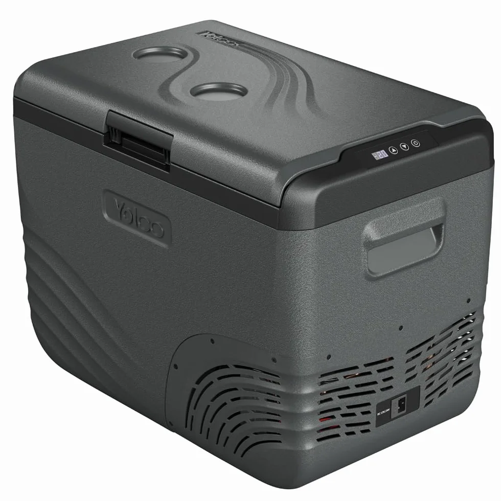 Yolco NX40 CARBON kompresorowa lodówka podróżna 37 l – 20°C, Dual Zone, 12/24 V i 230 V, aplikacja Bluetooth, przenośna lodówka i zamrażarka na kemping, Vanlife i w podróży