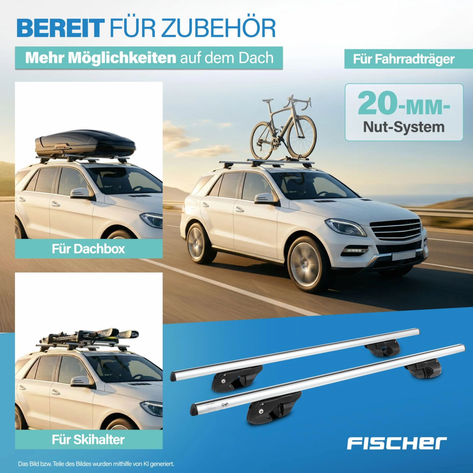 Fischer 126004 Bagażnik, Srebrny/Czarny, L