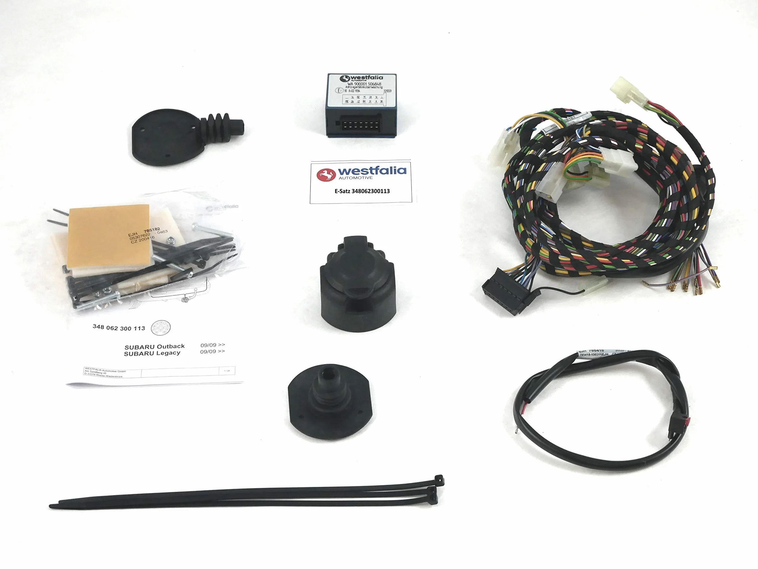 Zestaw elektryczny 13-biegunowy i specyficzny dla pojazdu do Subaru Outback (od roku produkcji 03/2015), Subaru Legacy (Kombi/Outback) (BJ 09/2009-12/2014)