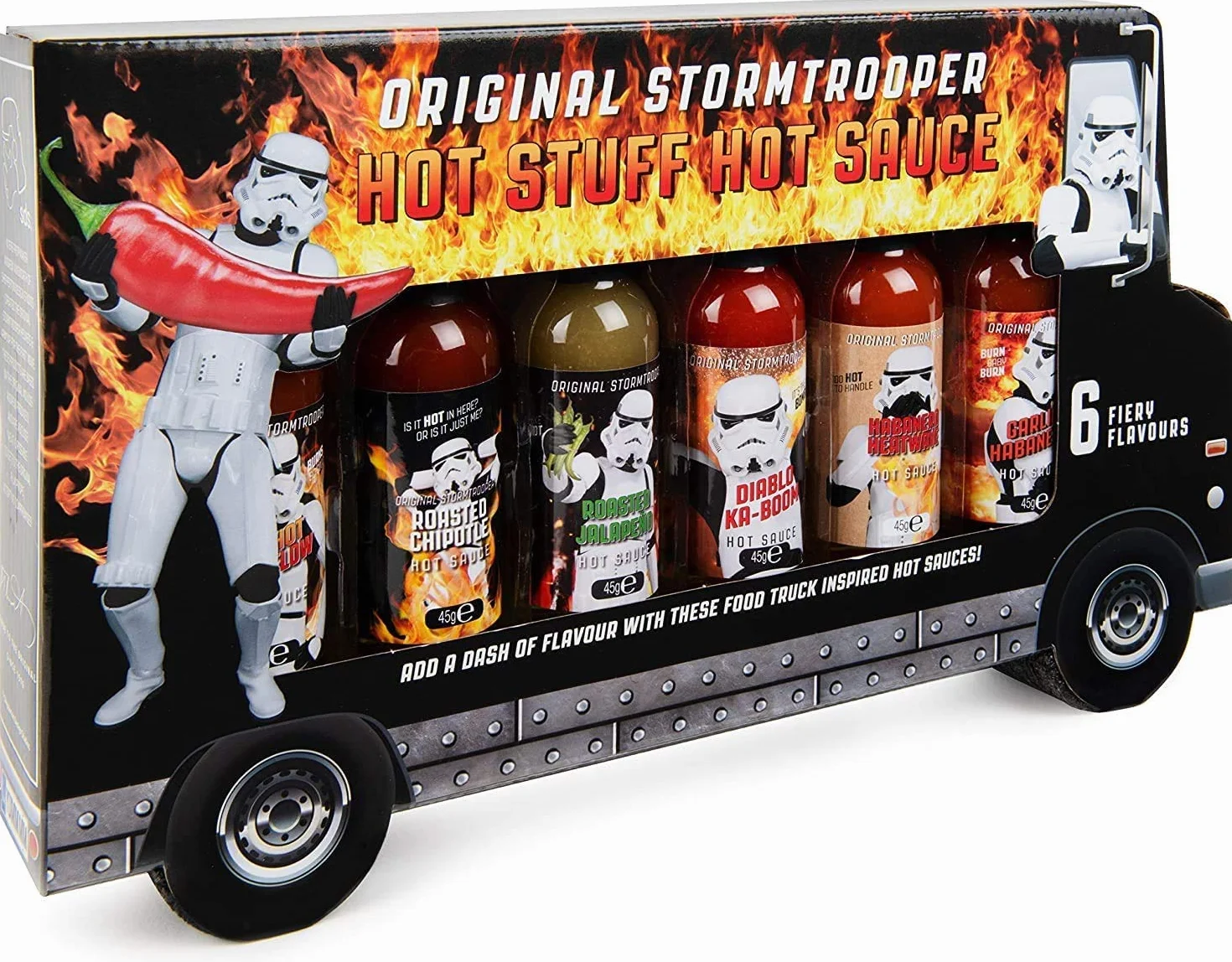 Zestaw upominkowy Stormtrooper z 6 ostrymi sosami chili