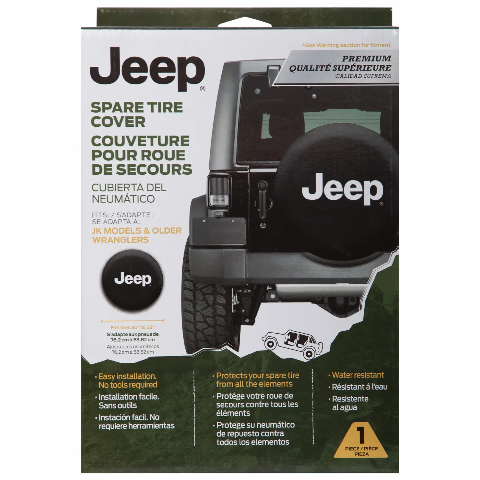 Plasticolor 000793R01 Jeep Premium pokrowiec na oponę zapasową