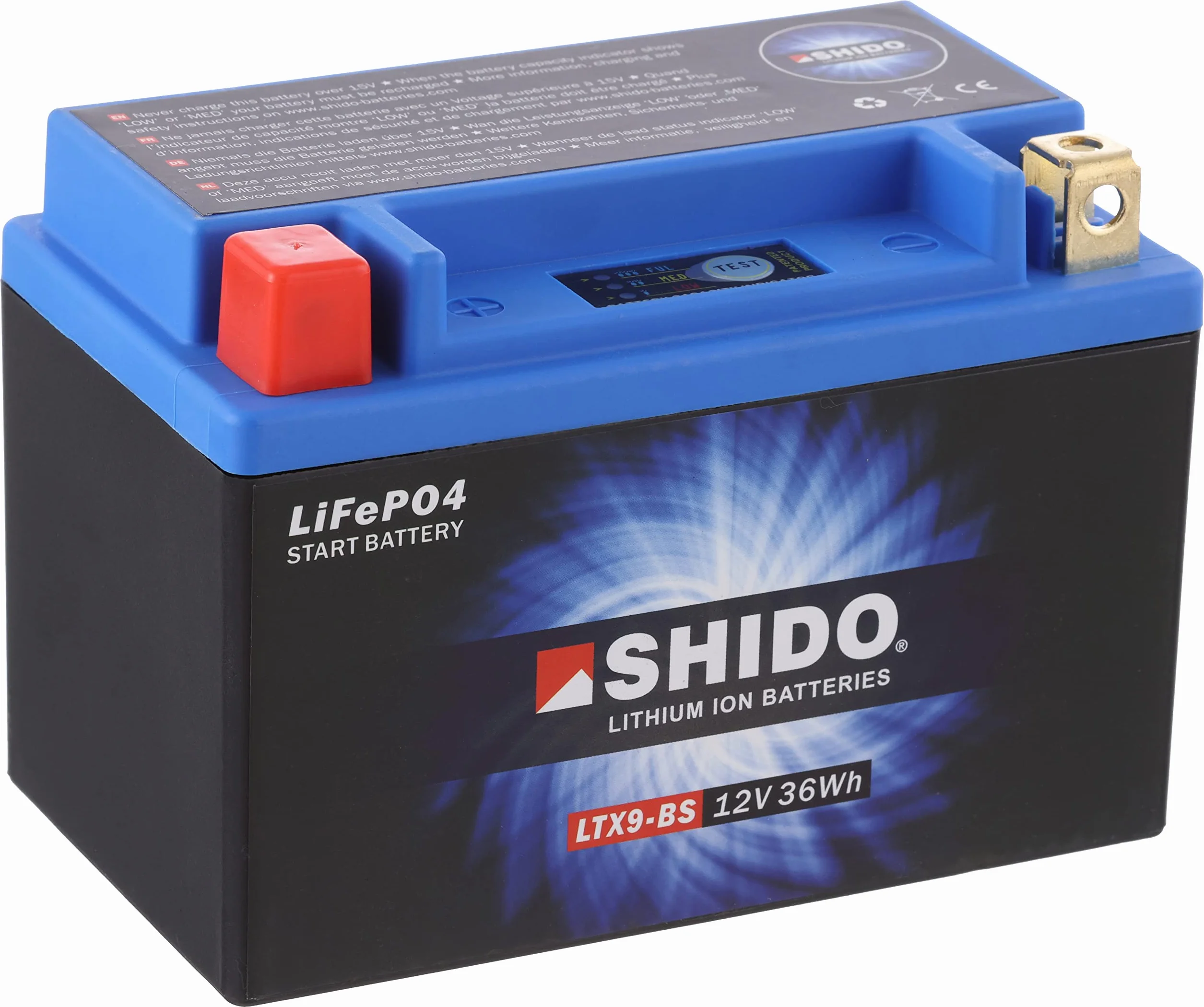 SHIDO LTX9-BS LION -S- bateria litowa, jonowa niebieska (cena z kaucją 7,50 EUR)