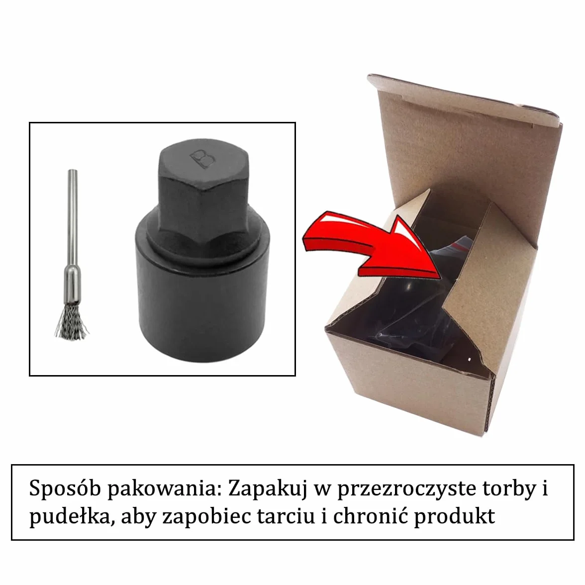 Klucz do nakrętki blokującej koła kompatybilny z modelami Toyota, Lexus, Tacoma, adapter gniazda nakrętki blokującej koła, narzędzie do usuwania końcówek antykradzieżowych (#B)
