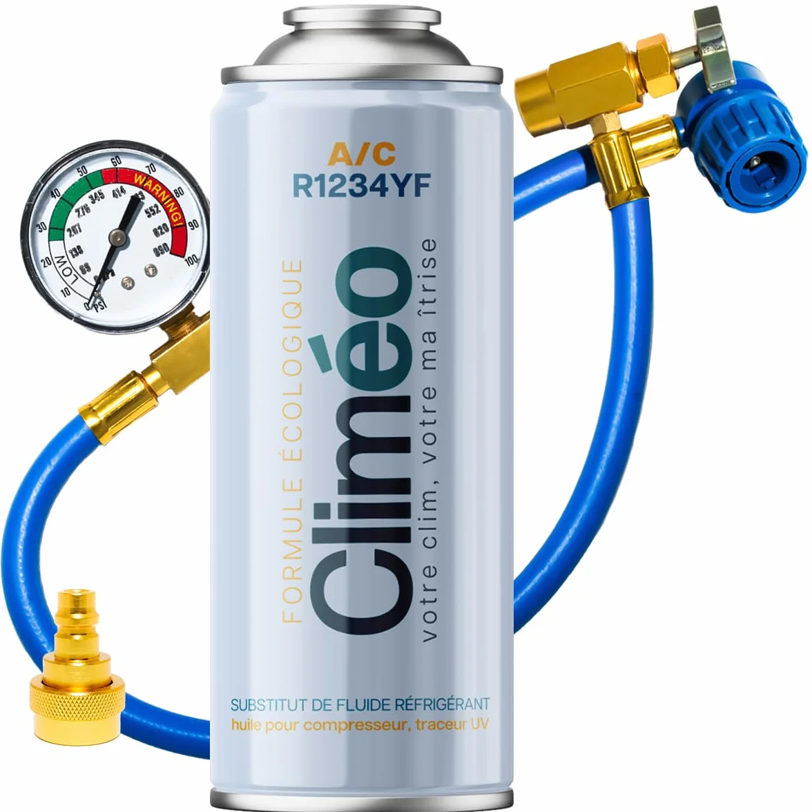 400 ml + wąż z manometrem + adapter – przyjazny dla środowiska czynnik chłodniczy R1234yf