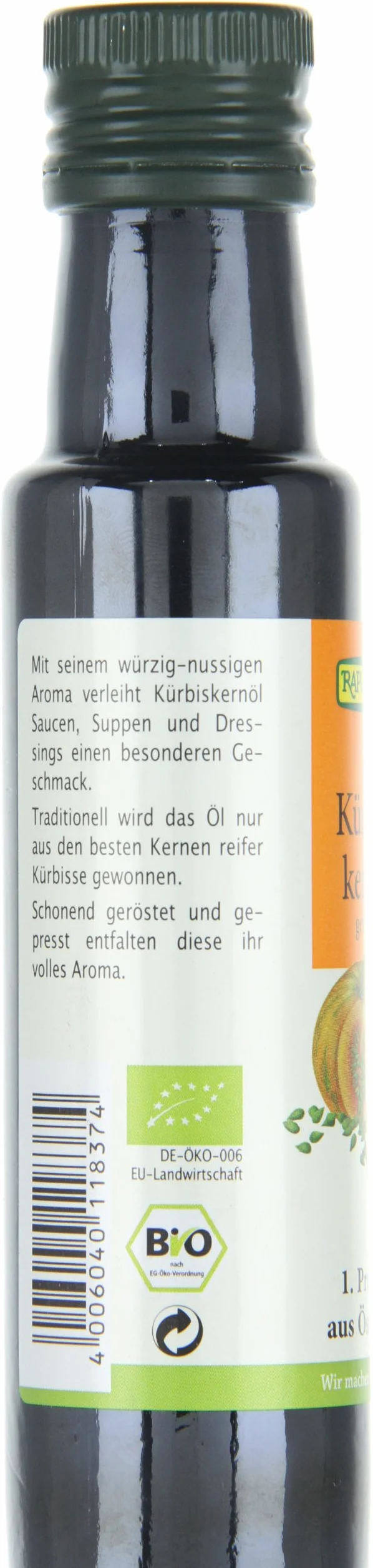 Rapunzel Olej z pestek dyni palony, demeter, 1 opakowanie (1 x 100 ml) - bio