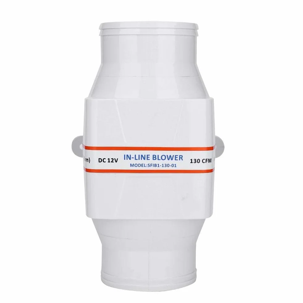 Wentylator kanałowy dmuchawy powietrza 7,6 cm, DC 12 V, cichy w linii, morski dmuchawa zęzowa, wyciszony, mocny ekstraktor, wentylator kanałowy do pięknych jachtów, budynków, przyczep kempingowych