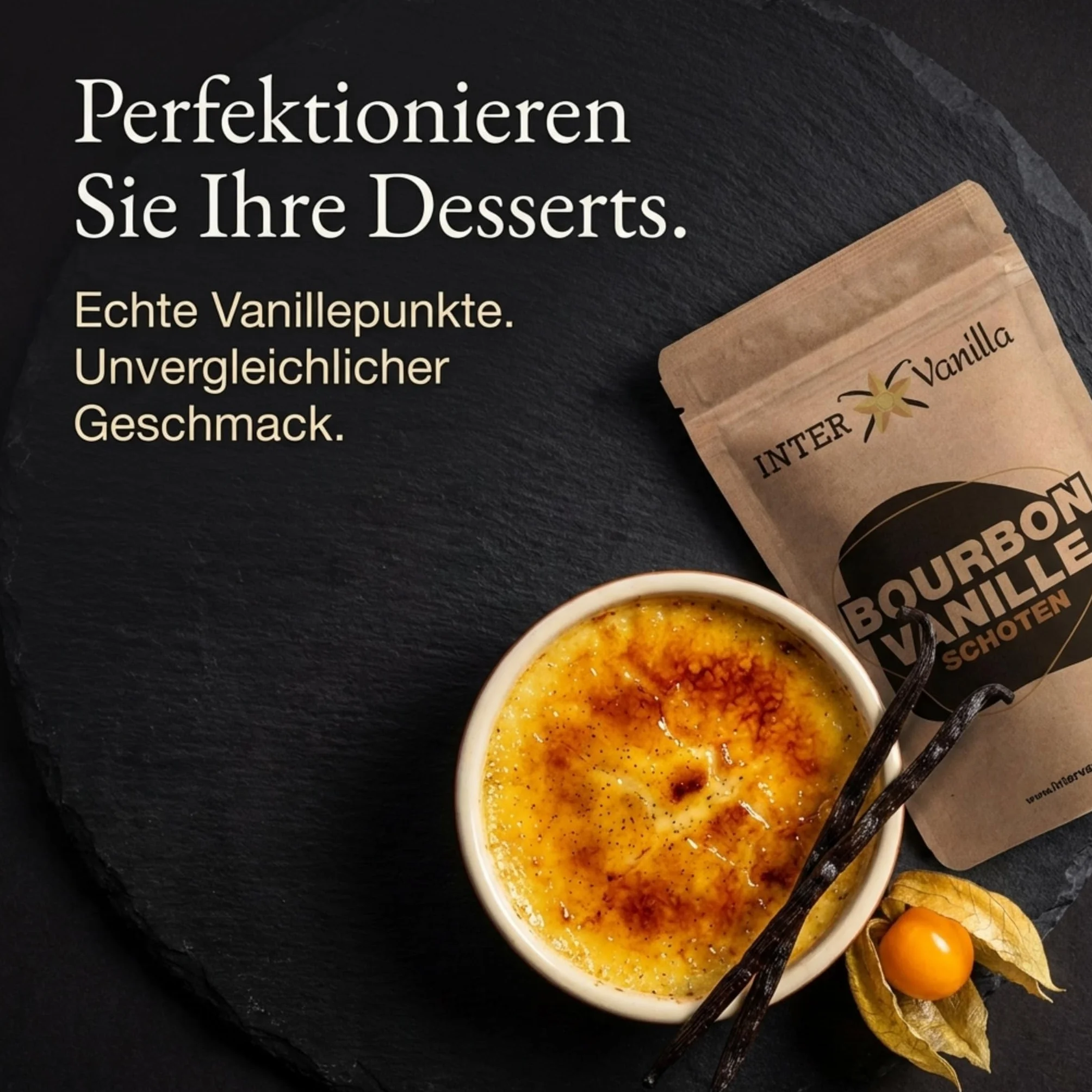 InterVanilla Bourbon Vanille schoten 25 sztuk, 12-13 cm Szorty waniliowe w jakości premium z Madagaskaru do pieczenia, gotowania i słodkich potraw