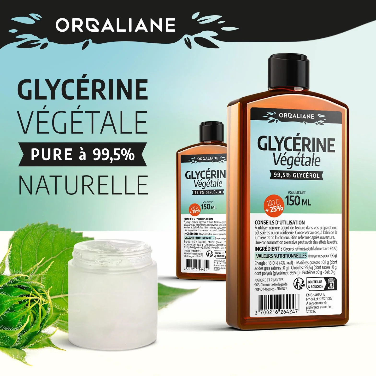 Gliceryna Roślinna 150 ml - 100% Roślina
