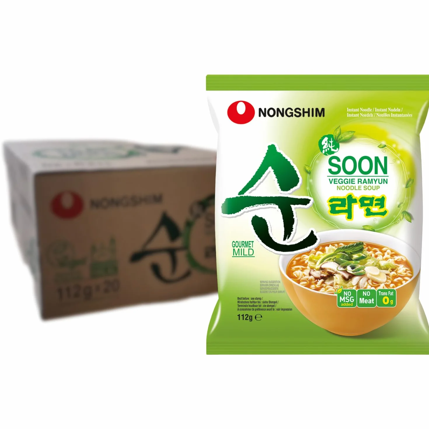 Nong Shim Soon Veggie Makaron Ekstraktny 112 g 20 sztuk