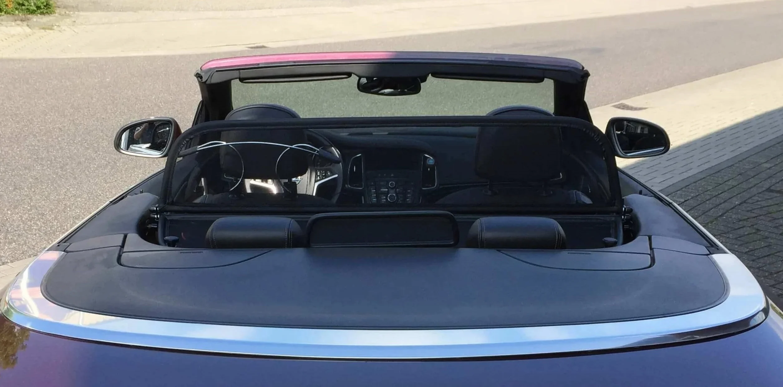 Windschott do Opel Vauxhall Cascada 2013-2017 - składany - z szybkim zapięciem – czarny | owiewka | blokada wiatru | Deflektor wiatru
