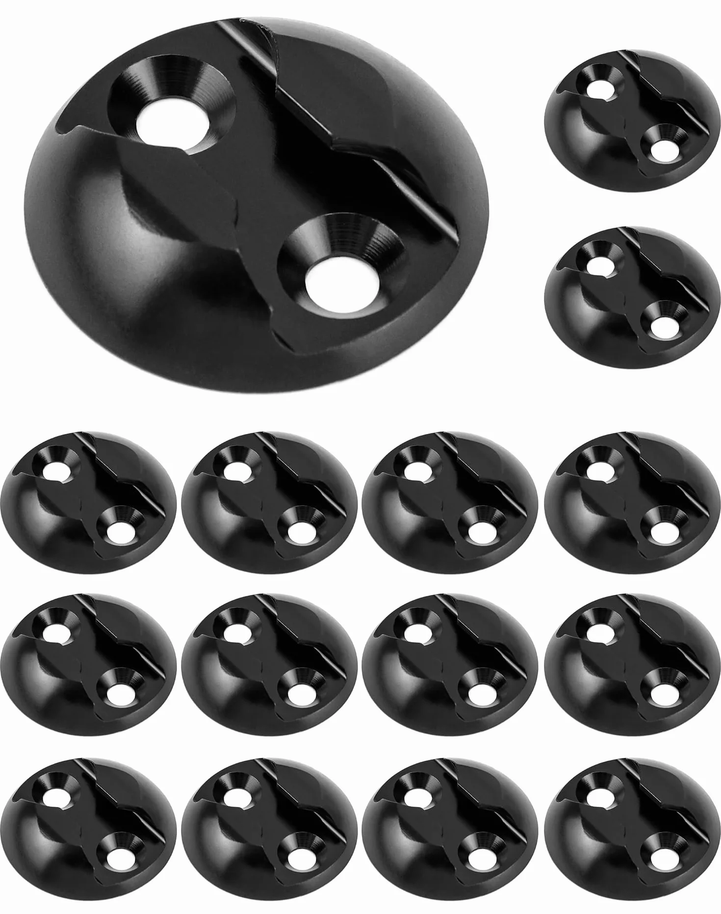 QWORK® 15x punktami mocowania płyt szynowych do samolotów, przyczep kempingowych, furgonetek, karetek pogotowia itp. -elastyczny sposób zabezpieczania ładunków (45 mm)
