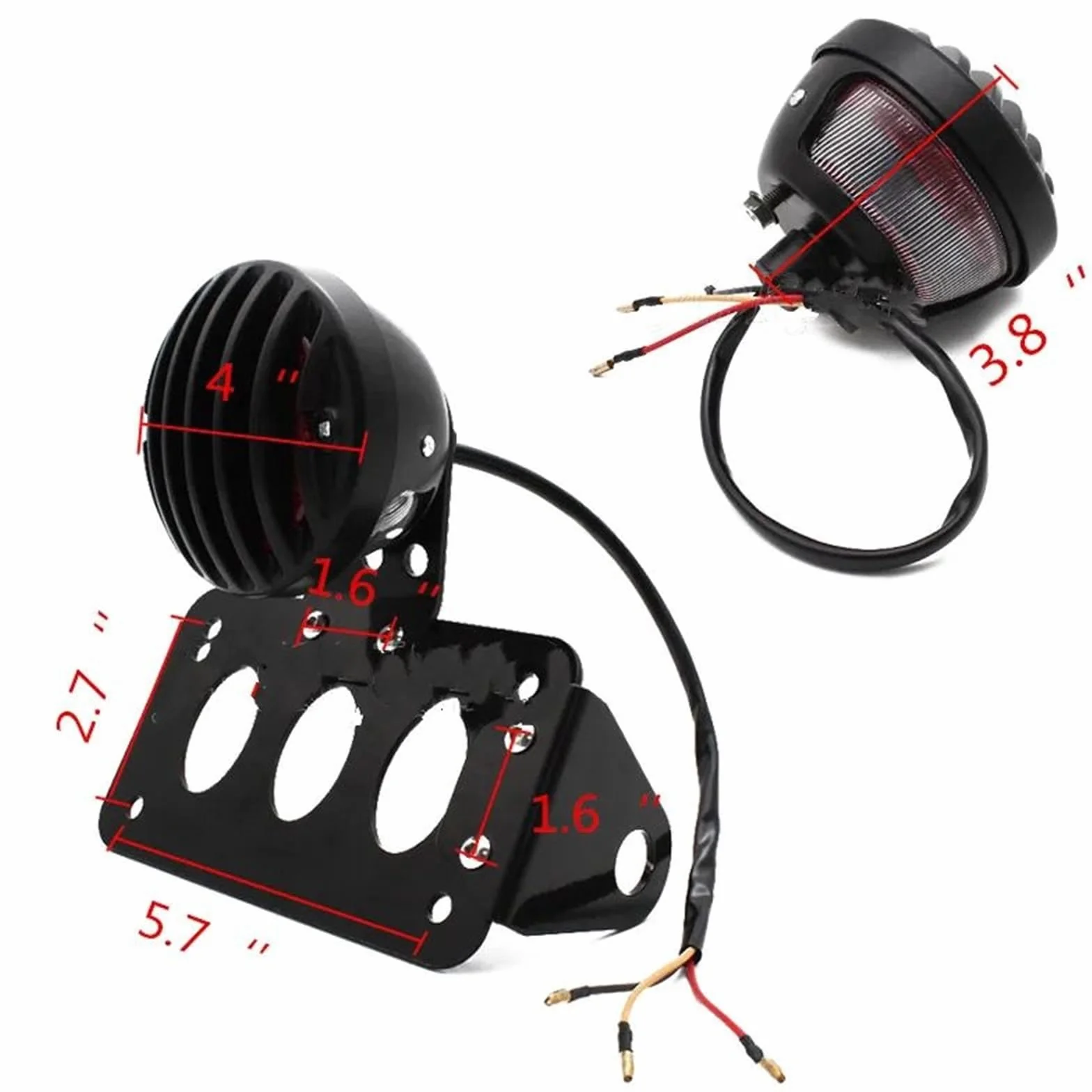 przednia tablica rejestracyjna Uchwyt tablicy rejestracyjnej z boku motocykla pasuje do Harley Sportster S pasuje do Bobber Chopper tylne światło stopu(1 set)