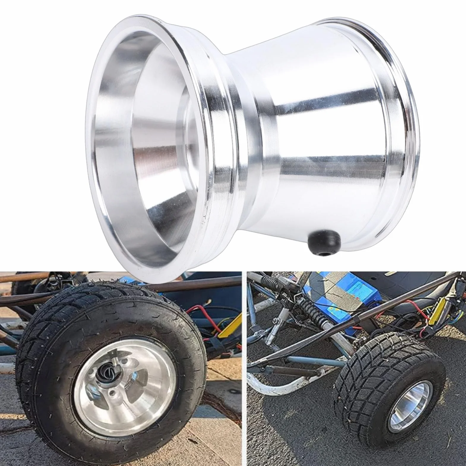 10X4 50 5-calowa Felga ATV, Wymienne Koło Gokartowe ze Stopu Aluminium o średnicy Otworu Centralnego 125 Mm, do Modeli ATV UTV Tereny z Piaskiem i Błotem