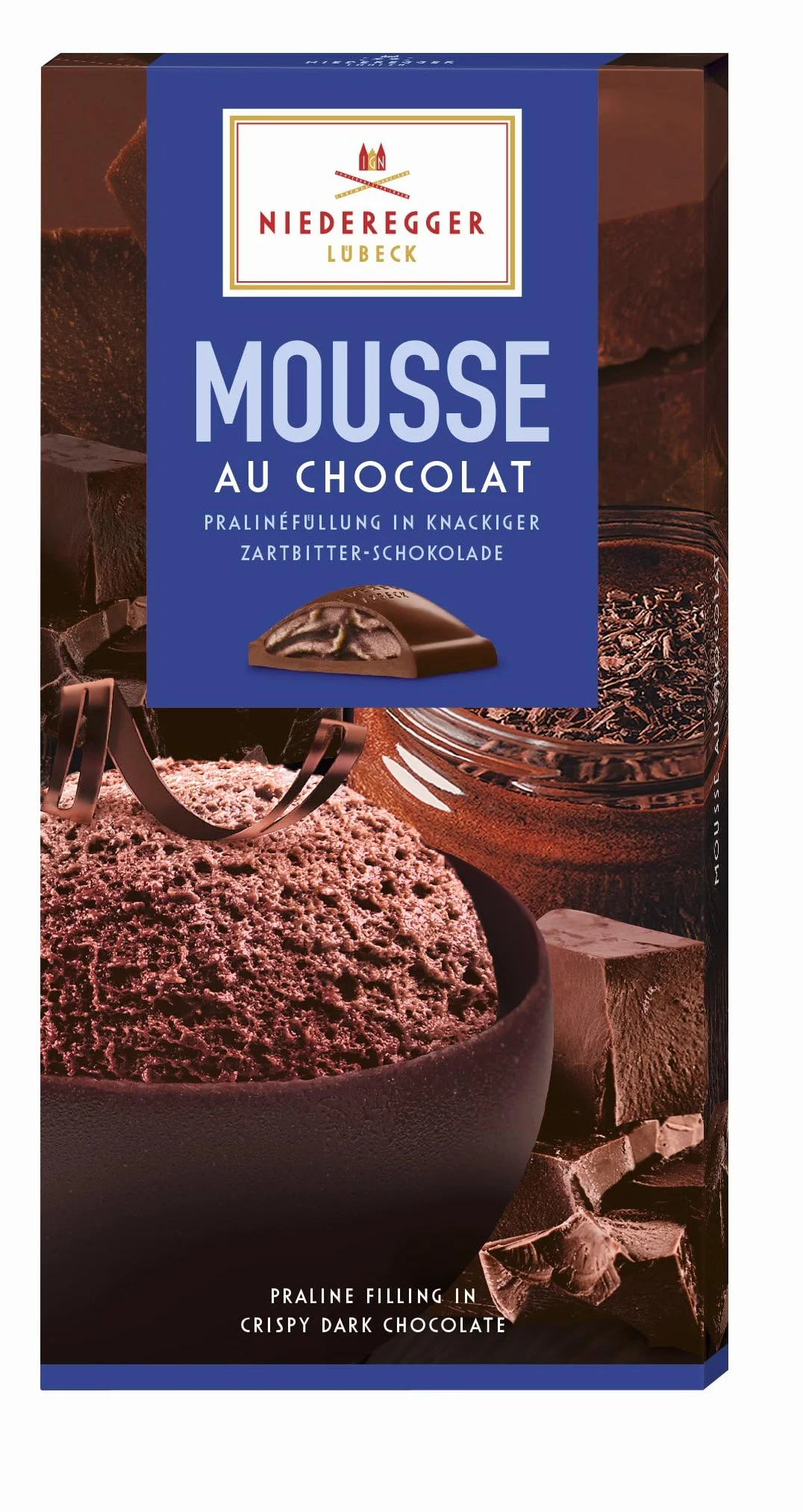 Niederegger Pralinka tablica mus au chocolat z chrupiącą osłoną 100 g