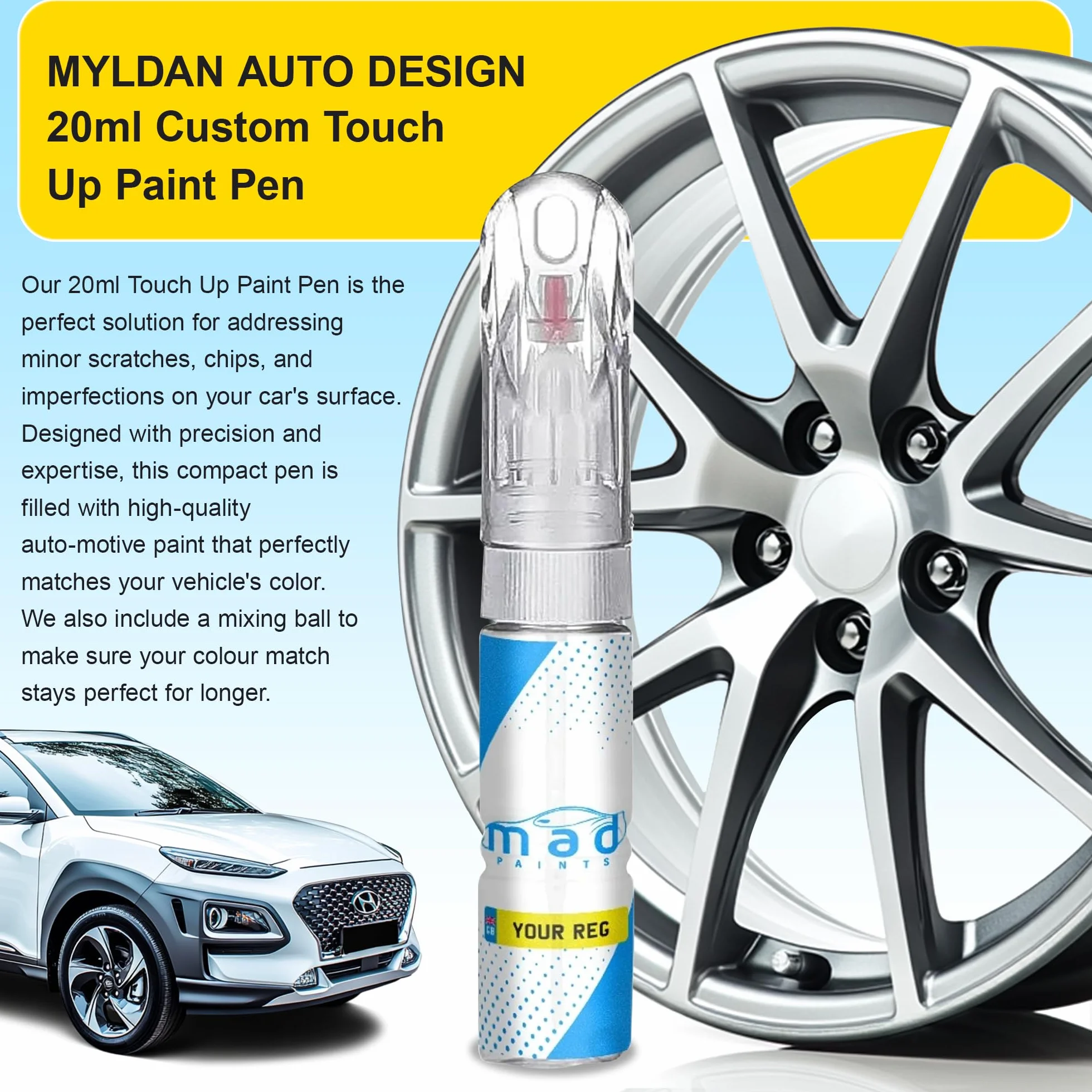 Dotknij lakieru samochodowego 20 ml długopis do mini / BMW BROOKLYN SZARY C4P (po prostu malowanie)