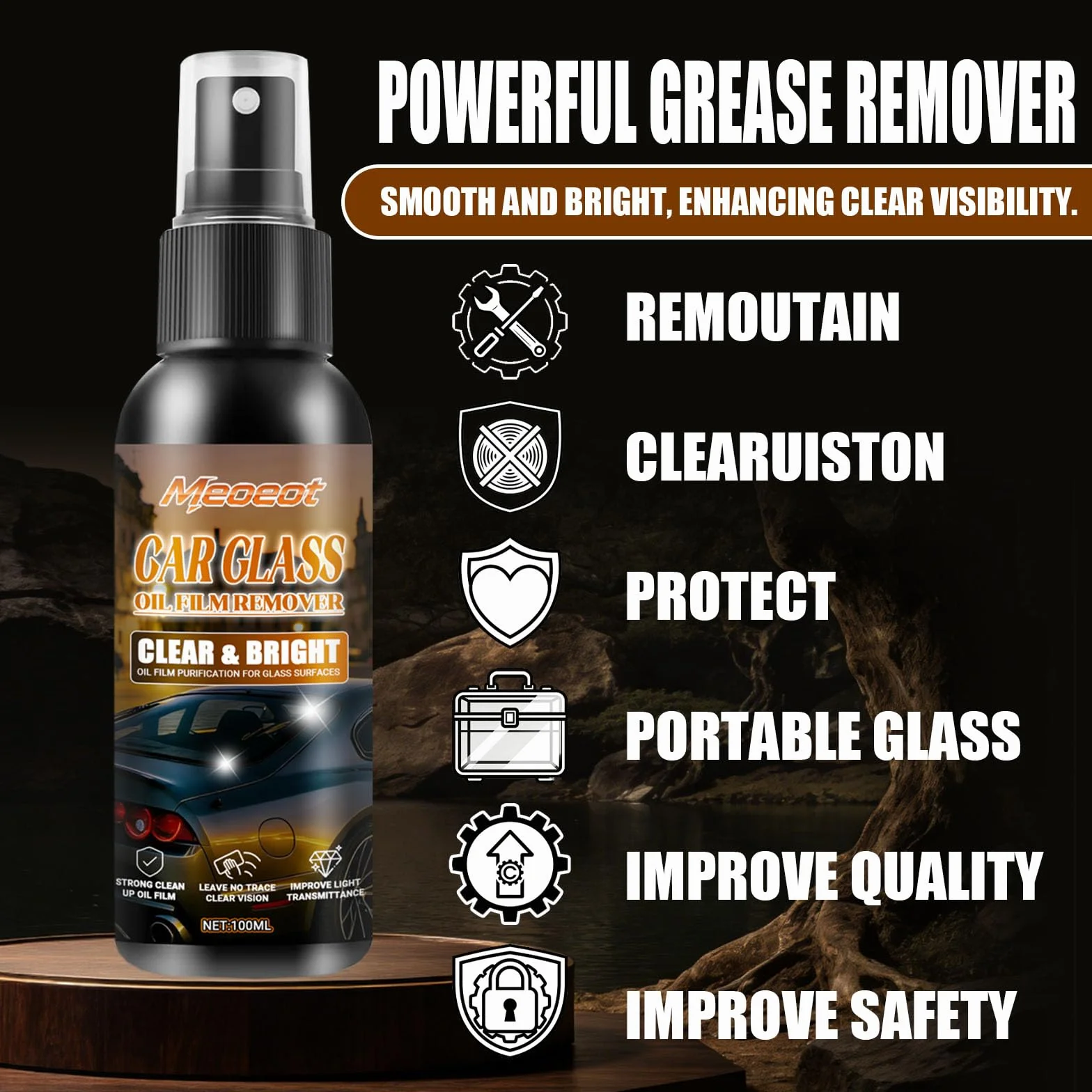 Samochodowy środek do czyszczenia szyb Car Glass Oil Film Remover 100 ml Extra Stark