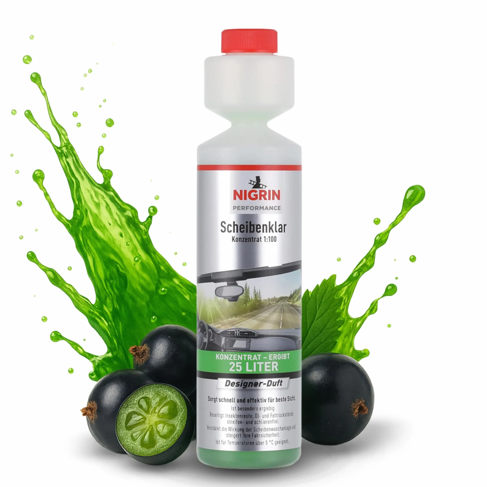 NIGRIN Scheibenklar koncentrat 1:100, 250 ml, bezbarwny